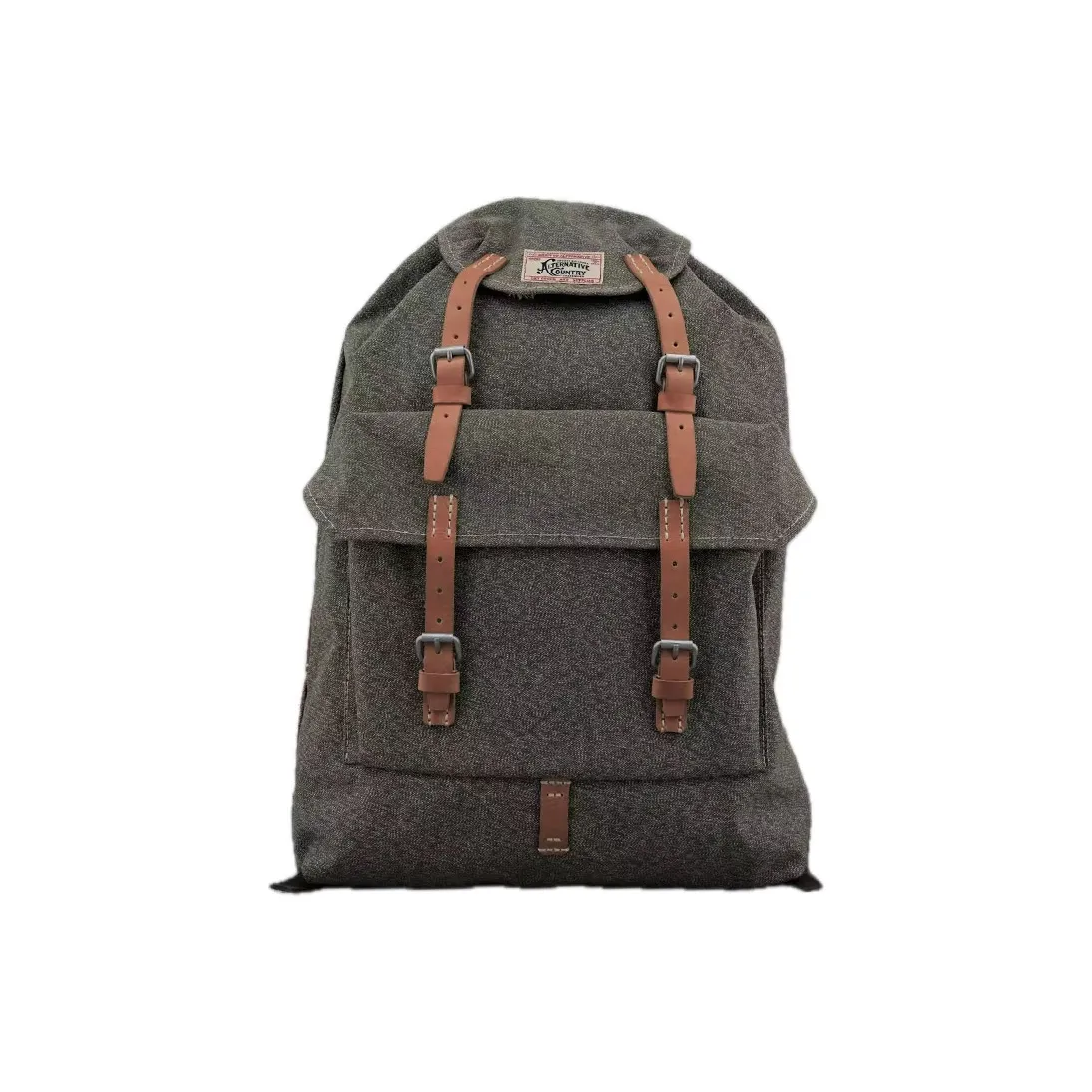 Alternative Country Дерево Paste Кожа с Цвет холста Рюкзак Унисекс Армейский зеленый