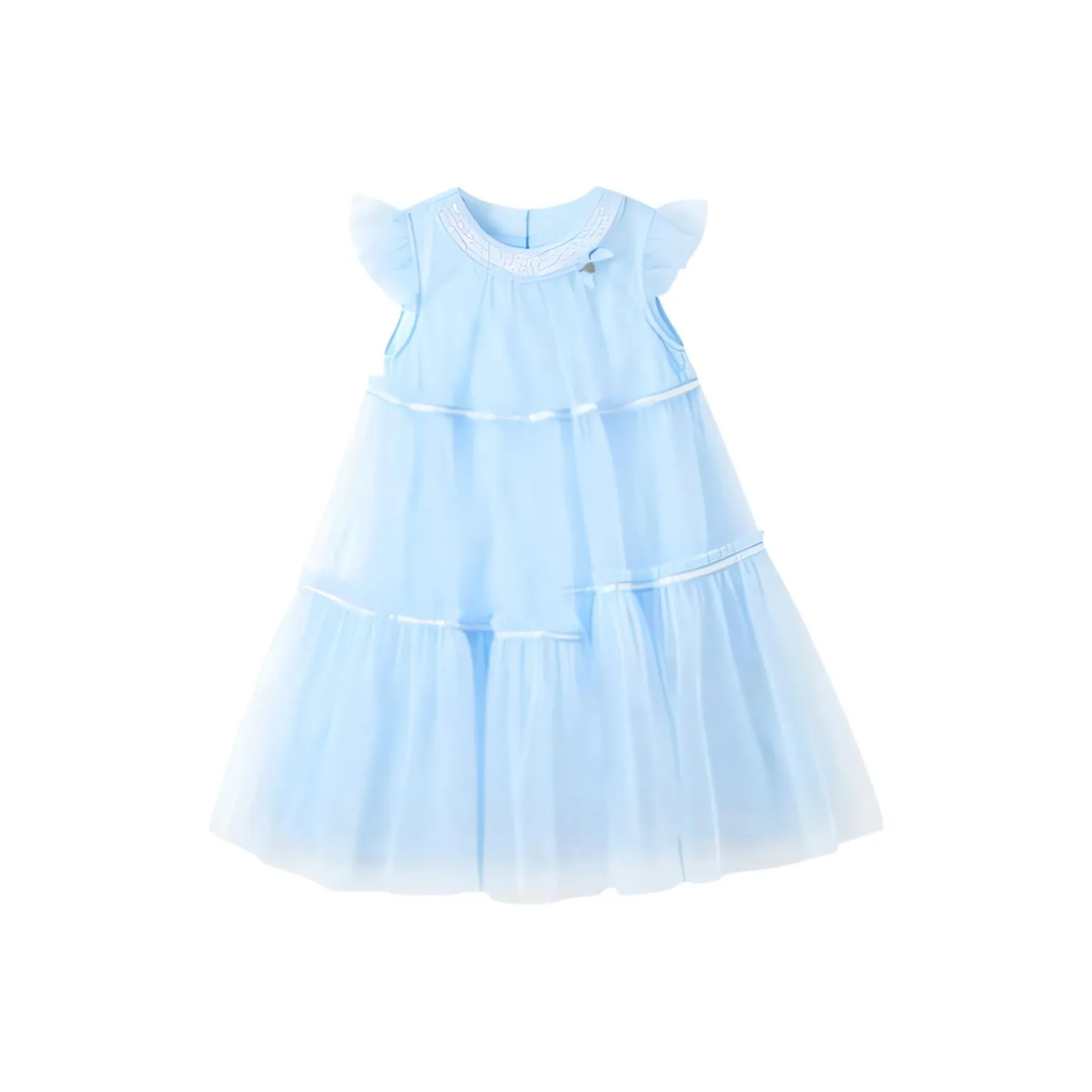 PAW IN PAW Мультяшный Little Bear Yunni Коллекция Марля Платье принцессы Синий Children Возраст 3-7 лет