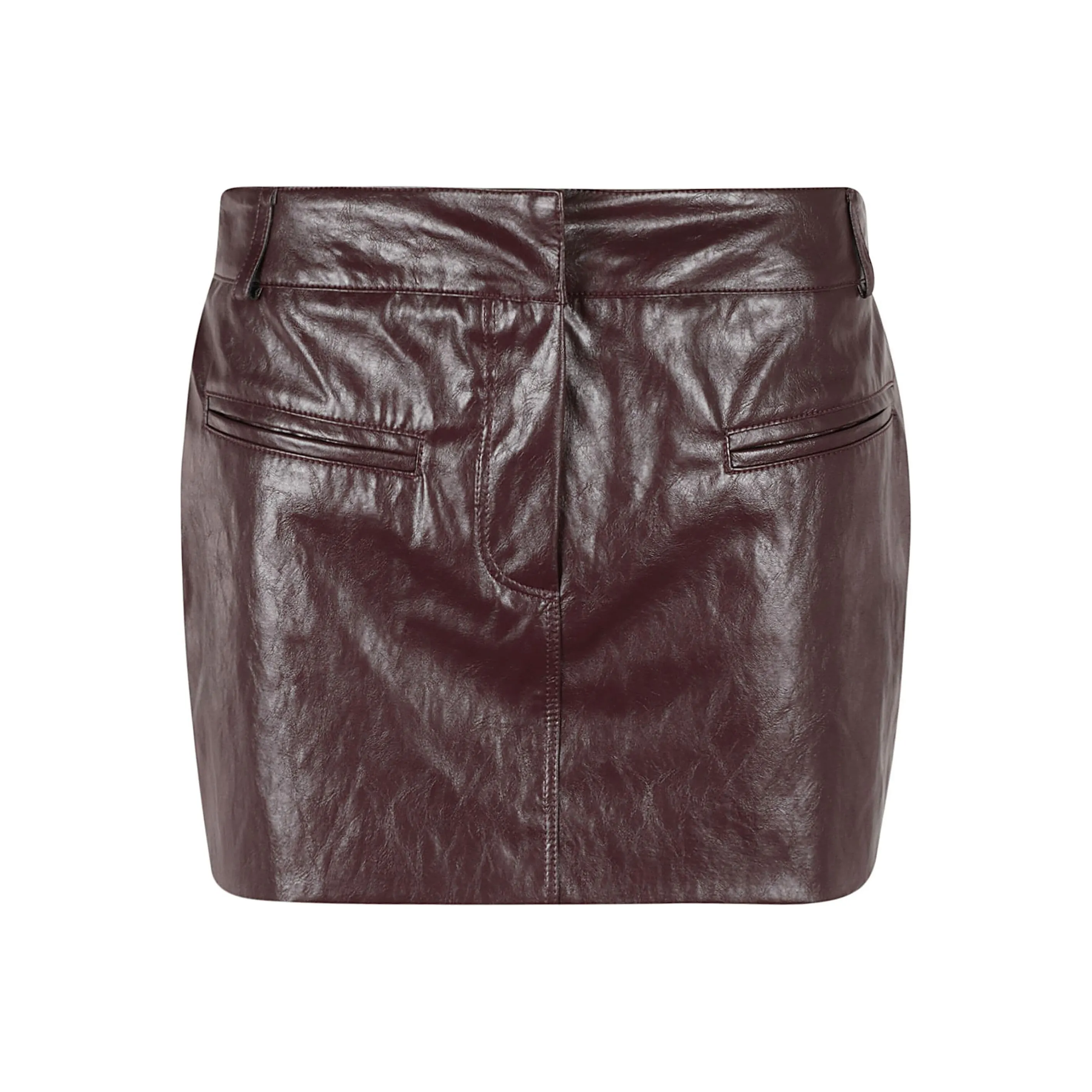FEDERICA TOSI FW24 Leather Short Skirts Women's Red