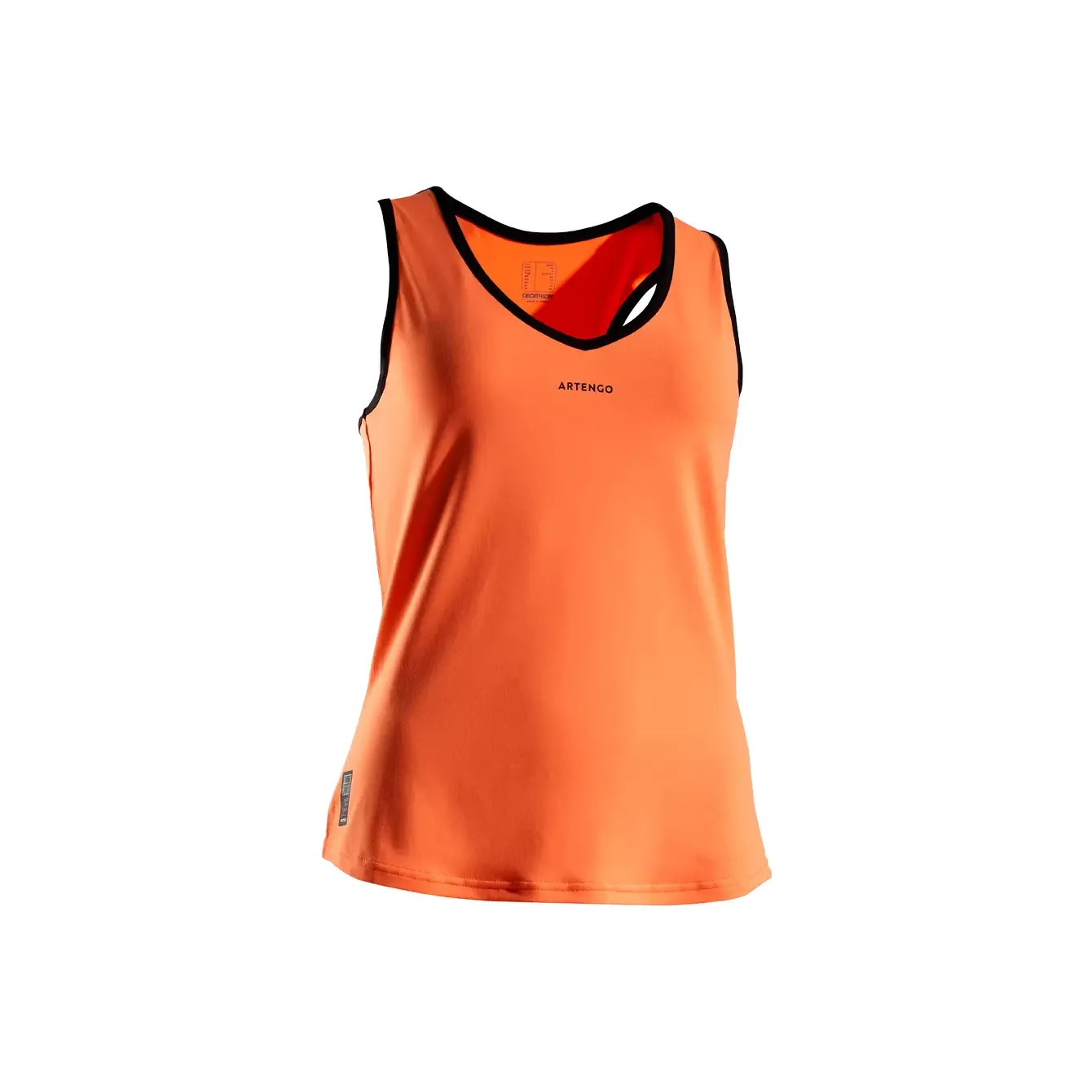 DECATHLON ARTENGO 900 TK Sport Vests Women's Fluorescent Coral Orange/Black