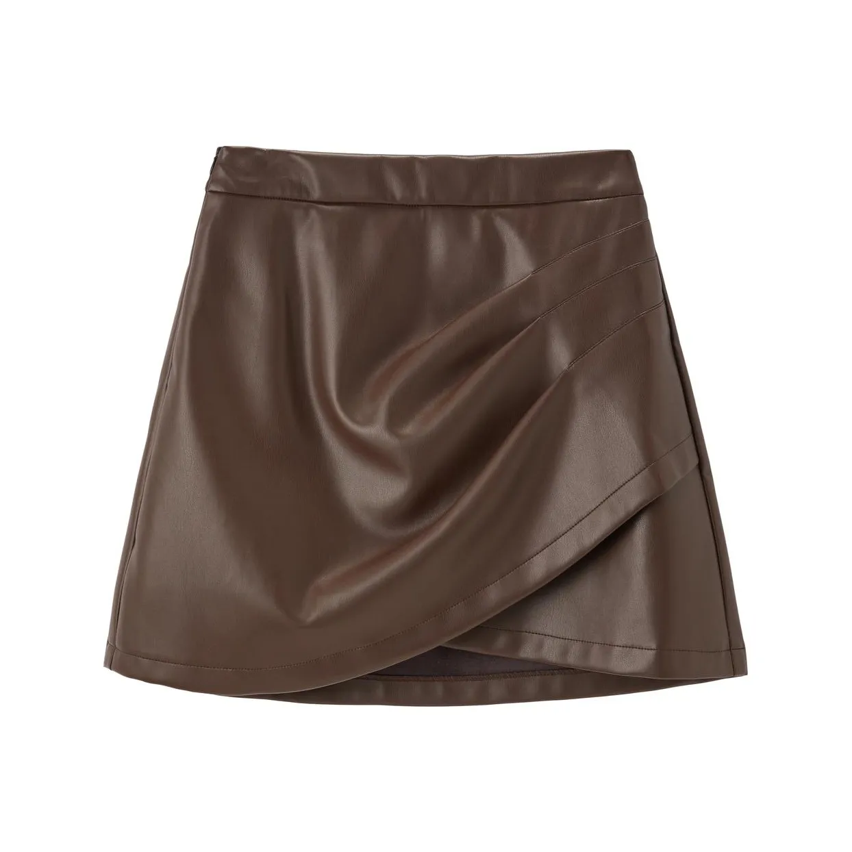 PEACEBIRD Кожаные короткие юбки женские