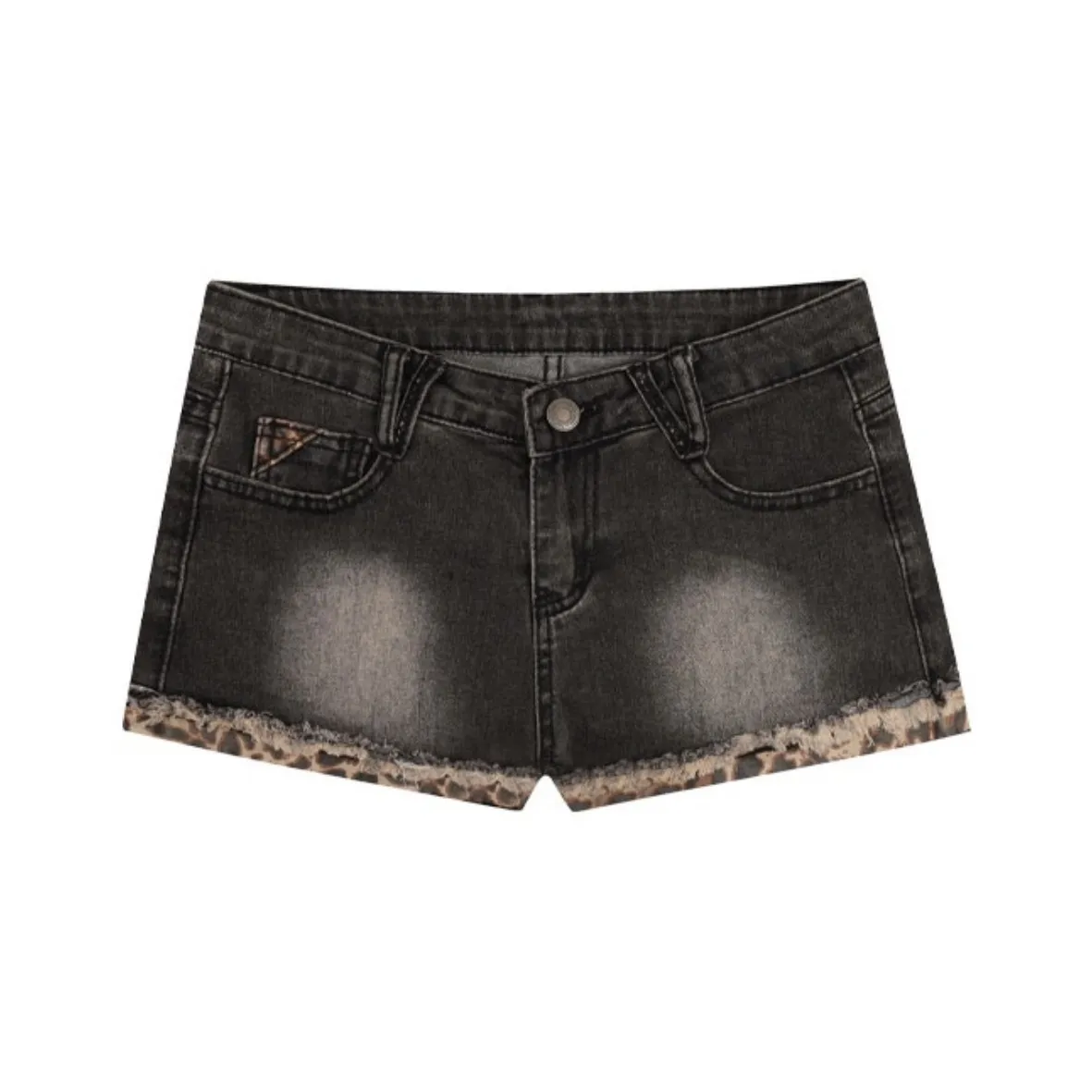 ACJL Женские джинсовые шорты черно-серого цвета