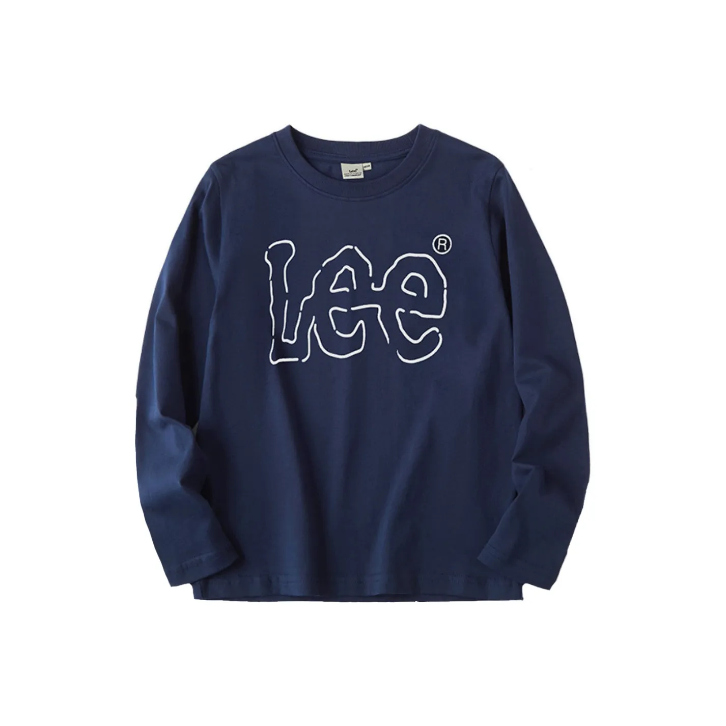 Lee Темно-синяя унисекс футболка