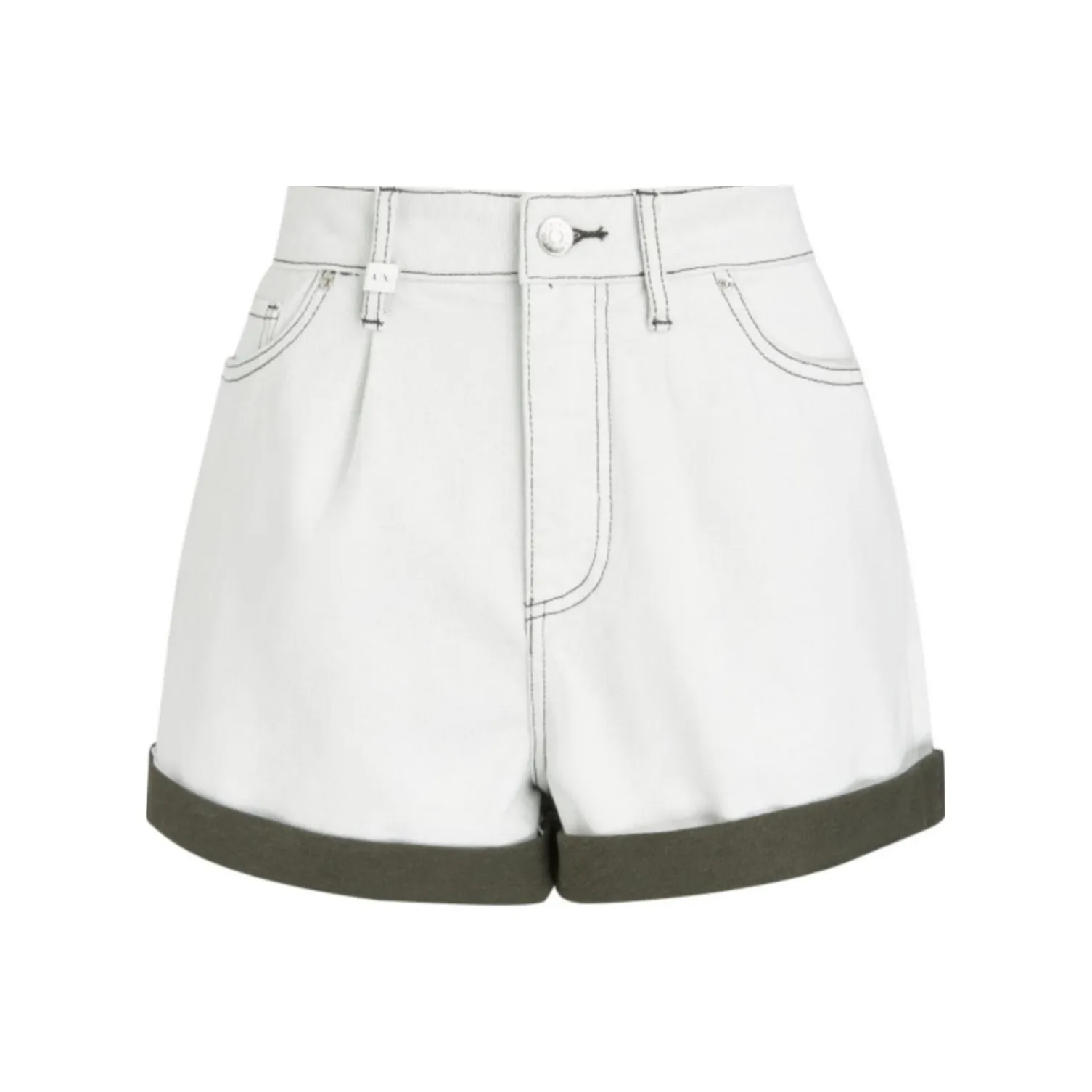 ARMANI EXCHANGEAE SS21 Джинсовые шорты Женские Серый Белый