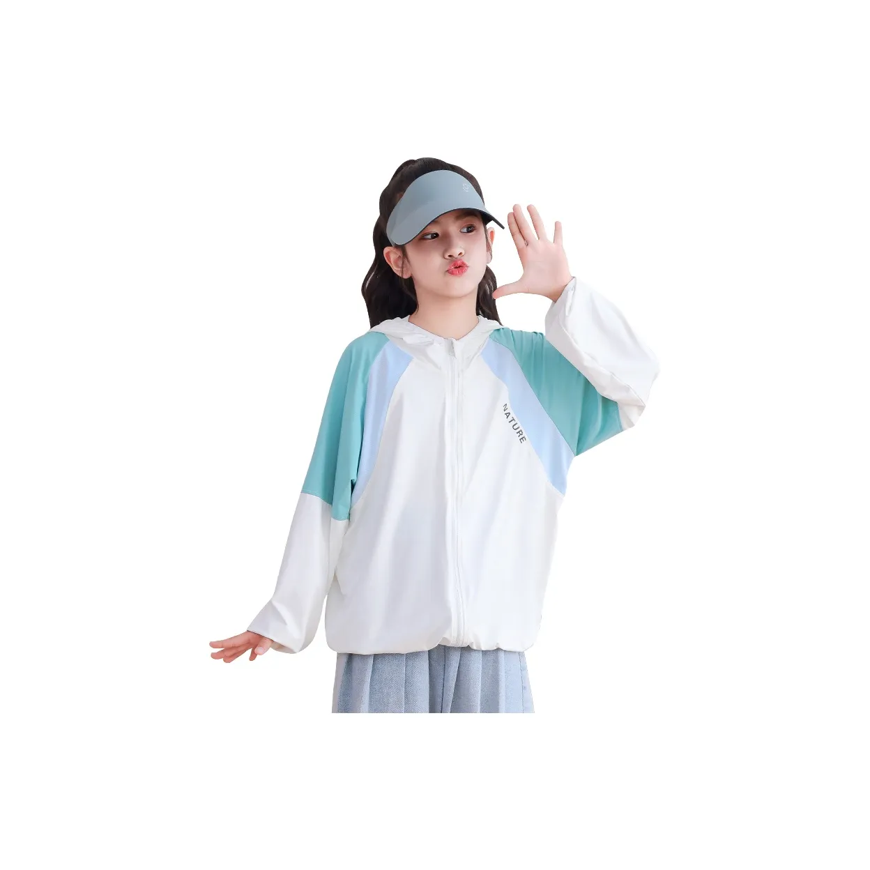 Youyou 1 Point Одежда с защитой от солнца Белый Синий Подростки