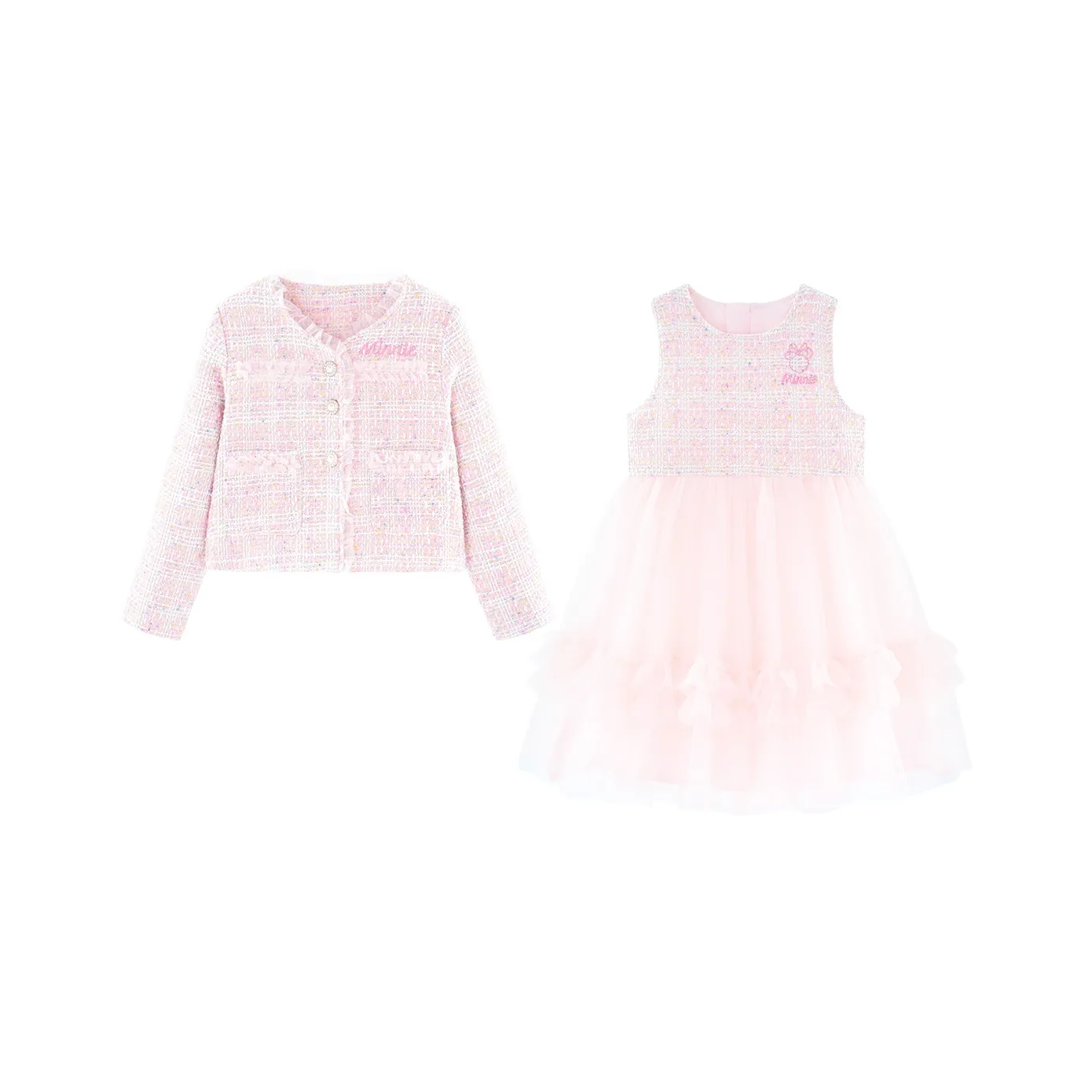 Детский комплект Disney с юбкой 3-7 лет розовый