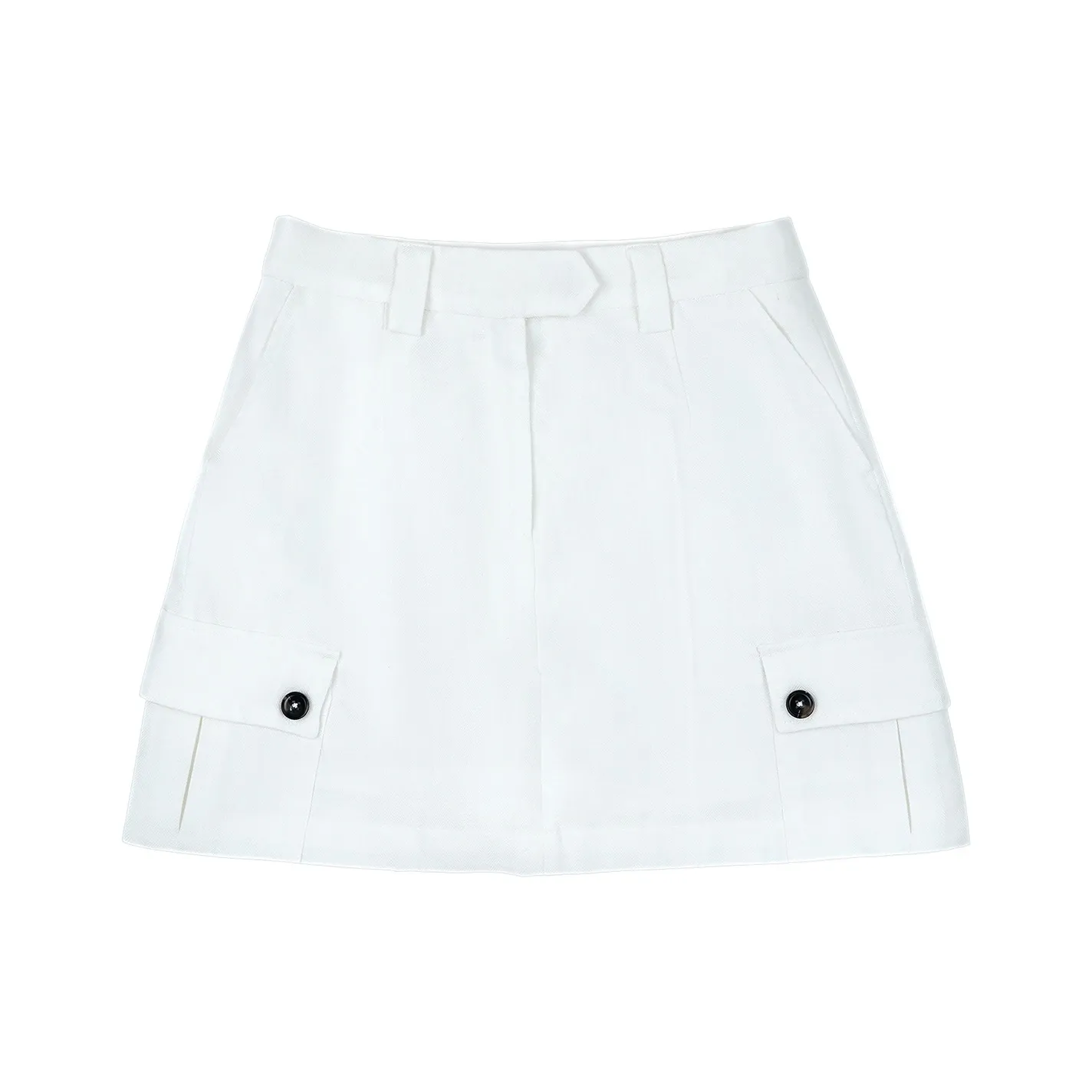 FAIRFAFO Denim Short Skirts Women's White