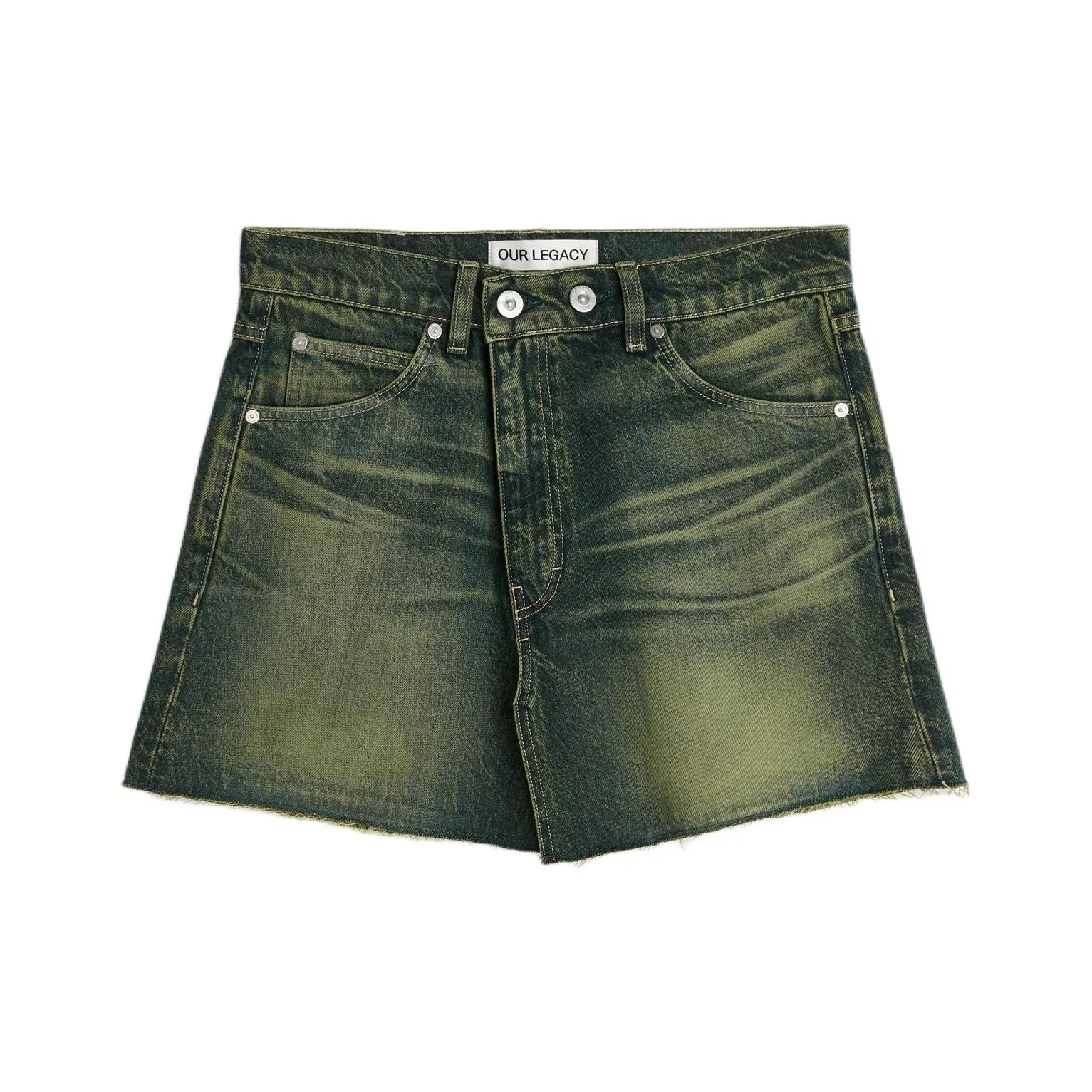 OUR LEGACY SS25 Джинсовые короткие юбки Женские Средне-голубой