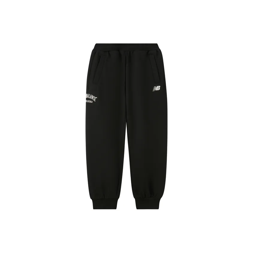 Детские 3-7 лет New Balance совместный бренд Вязаные тренировочные штаны Черные
