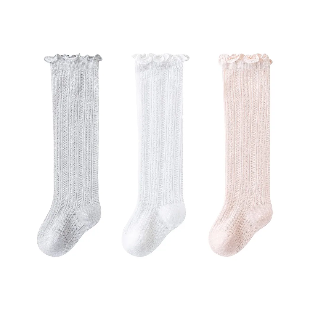 Deesha Over The Knee Длинные носки до икры 3 упаковки однотонные для младенцев и малышей