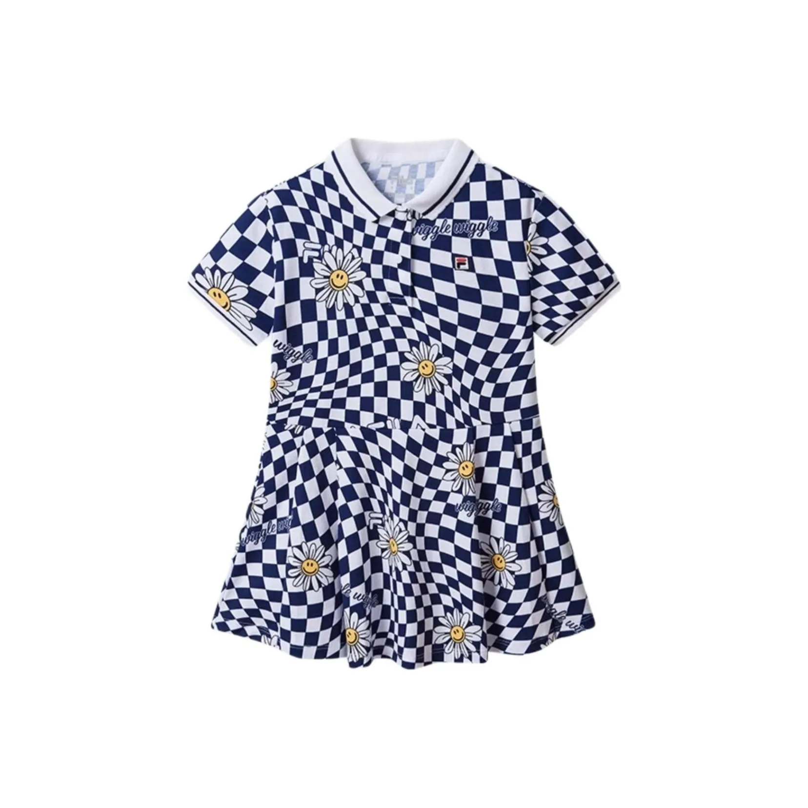 FILA KIDS x WiggleWiggle Платье с принтом по всей поверхности синий для детей 3-7 лет