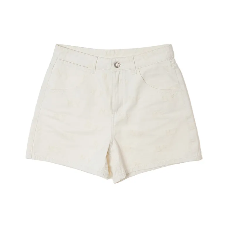 Mlb Base Logo Нью-Йорк Янкис Джинсовые шорты Женские Нью-Йорк Янкис Темный крем