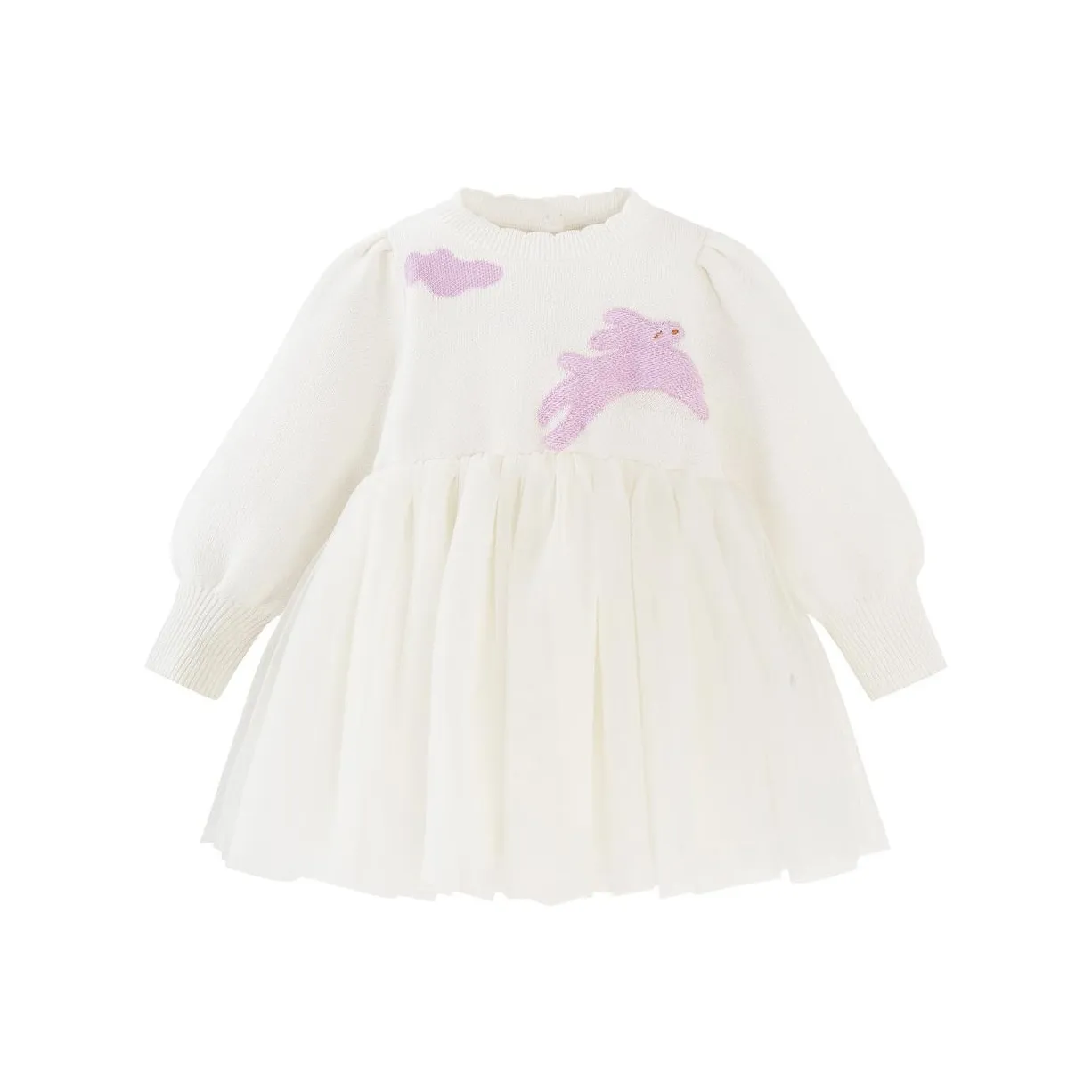 Mini Bala Платье Молочно-белое для детей 3-7 лет