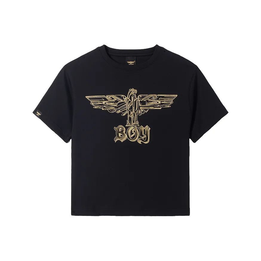 BOY JUNIOR T-рубашка SS25 черная для детей 3-7 лет