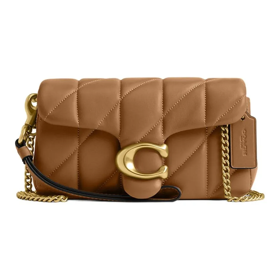 COACH Tabby Напп-Кожа Сумка через плечо Сумка на плечо Маленькая Женская Honeys Коричневый