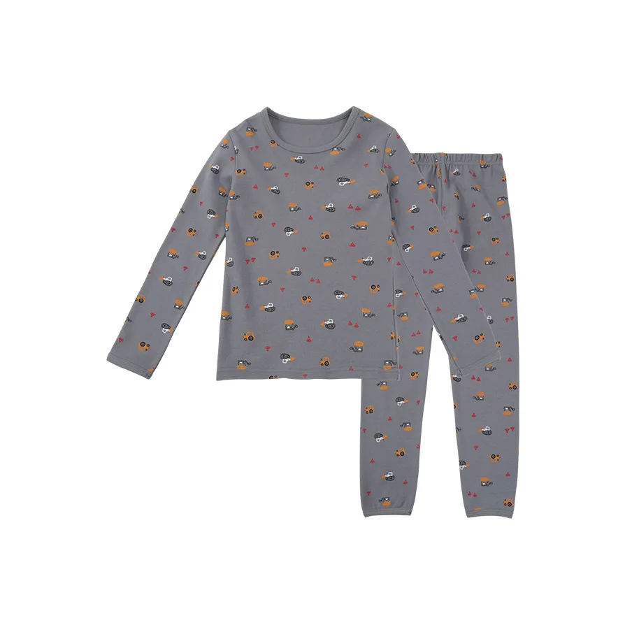 Red Bean Базовый 100% хлопковый Коллекция Удобный и Мягкий Термобрюки Комплект Нижнего Белья для Детей India Blue