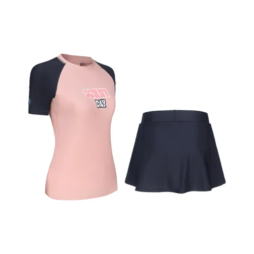 DECATHLON Сладкий розовый/Серо-голубой Школьный возраст Детские купальники