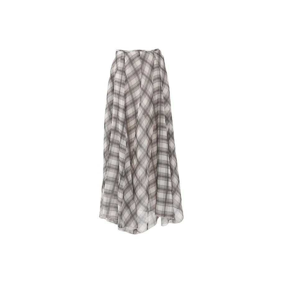 HAZL Коричневая Женская Повседневная Длинная Юбка