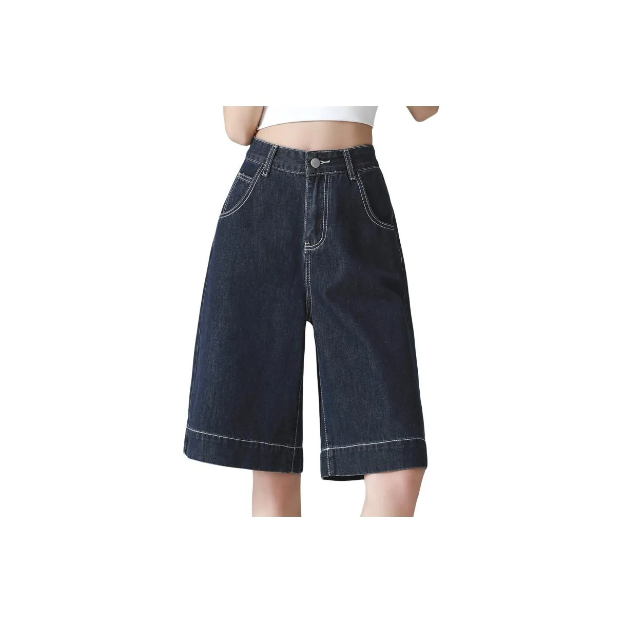 Джинсовые шорты женские темно-синий