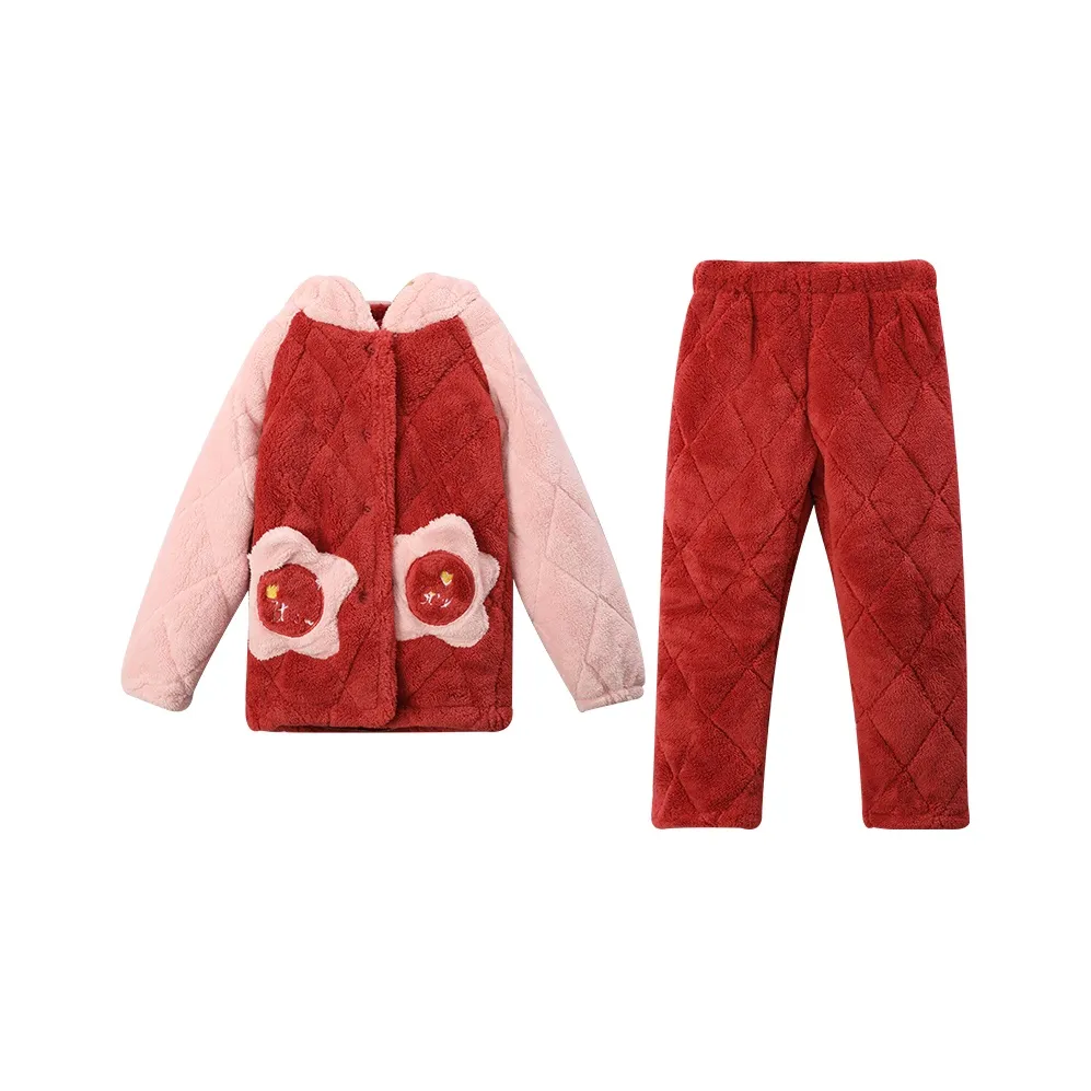 Red Bean Домашняя одежда Индийский красный цвет Подростки