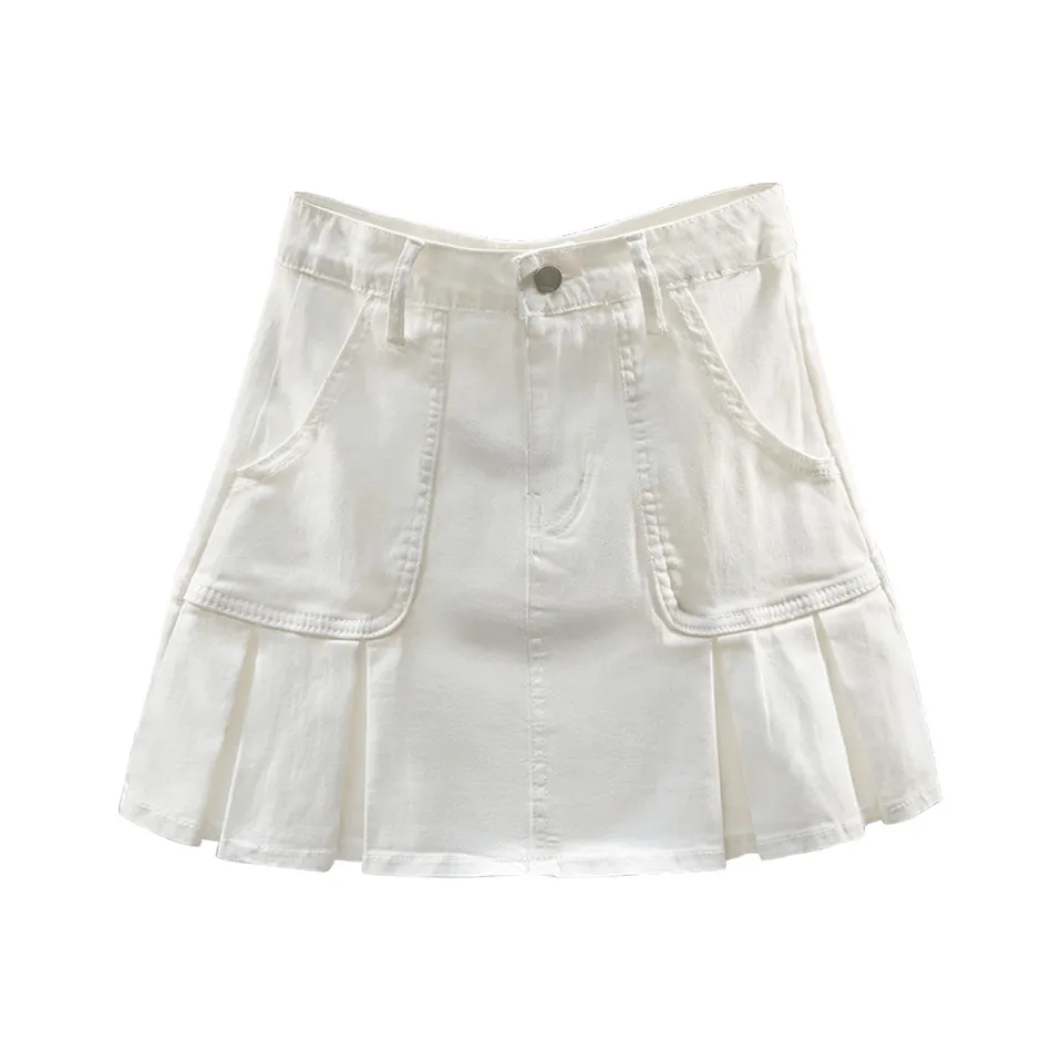 Cypress House Джинсовые короткие юбки Женские Белые