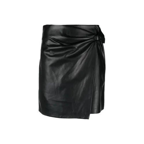 DKNY Черные Женские Кожаные Короткие Юбки