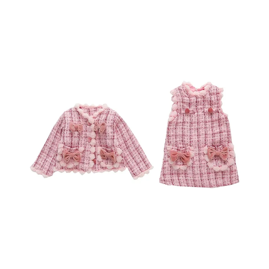 Детский комплект Jiao Ni с юбкой 3-7 лет розовый