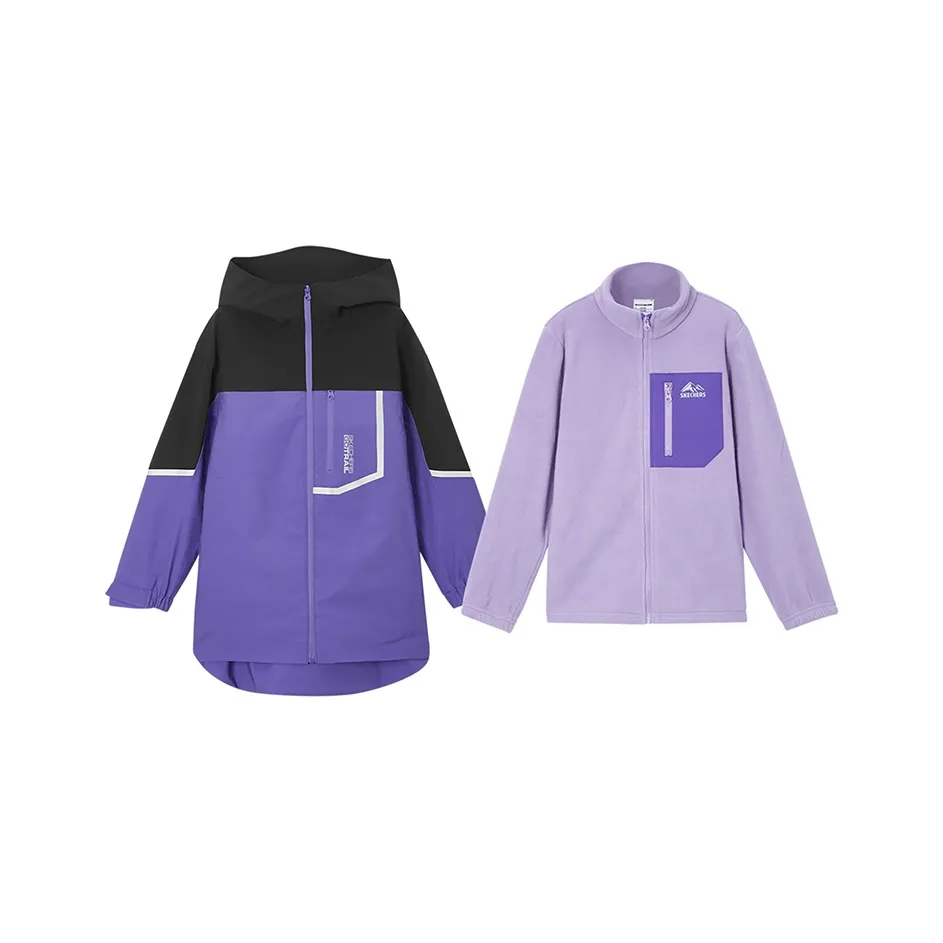 Skechers Ветровка Темно-фиолетовая Подростки