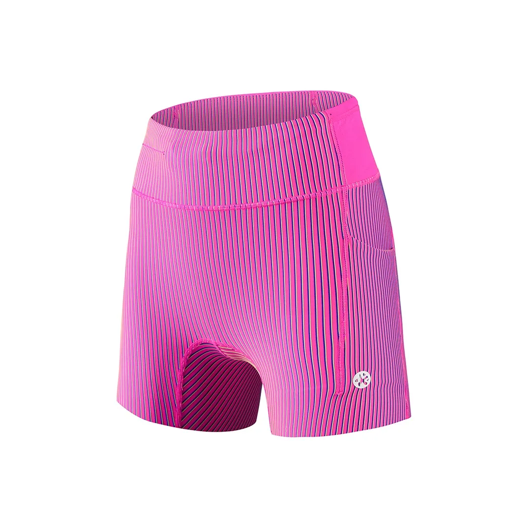 BMAI Бег Шорты Женские Dazzling Неоново-розовый