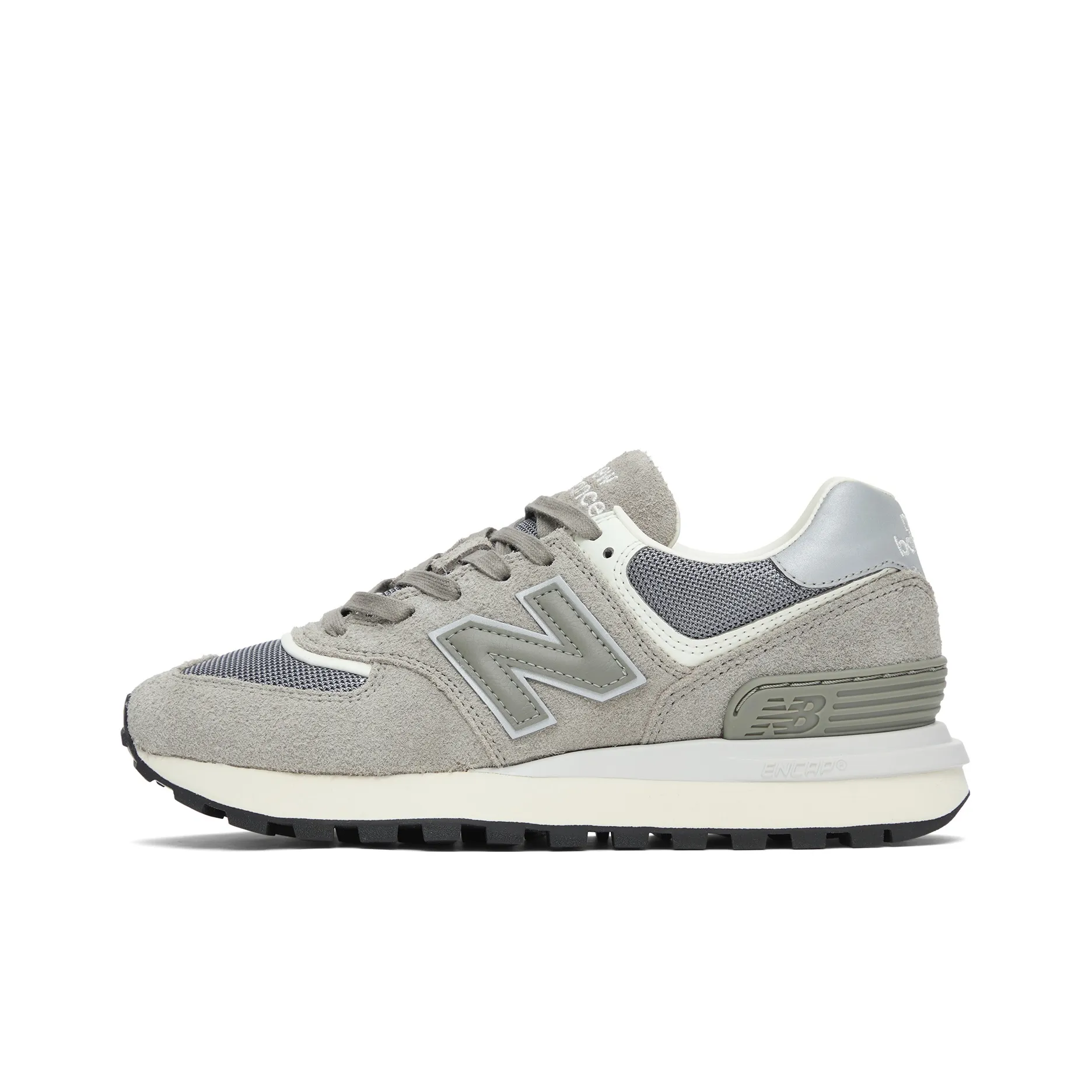 New Balance NB 574 Устойчивые к истиранию низкие беговые кроссовки унисекс серо-белые