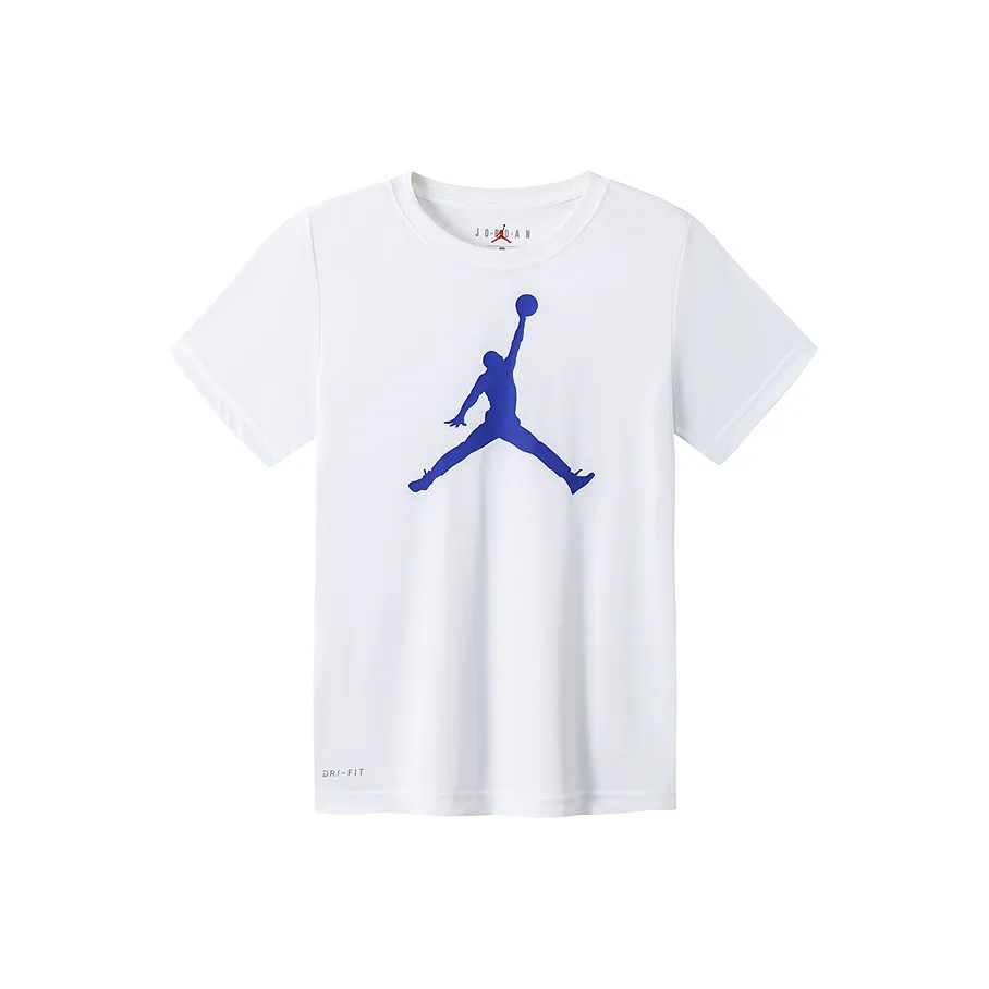 Джордан T Рубашка Белый Marina Синий Детский