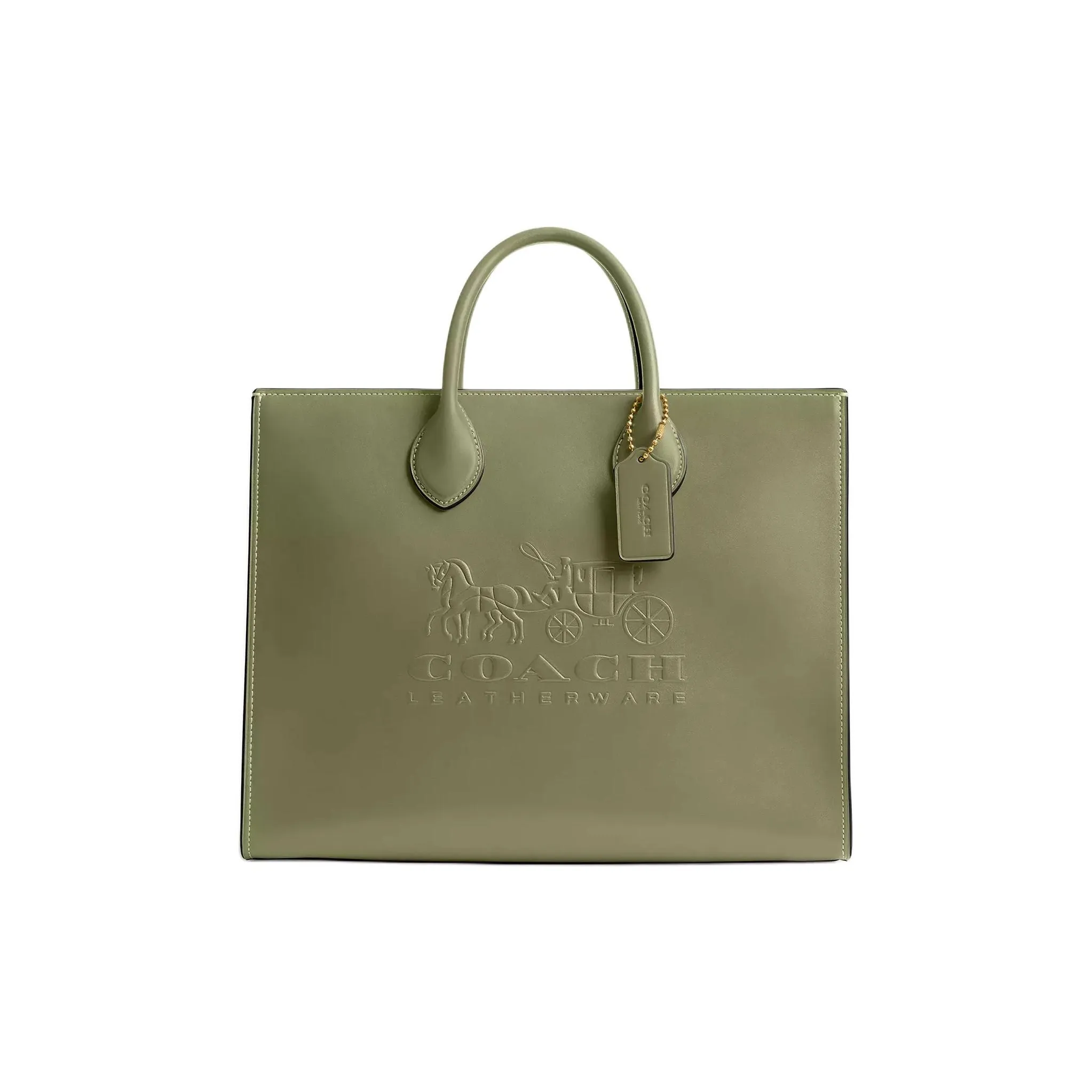 COACH Ace Premium Calfskin Tote Bag Shopping Bag Shoulder Bag Crossbody Bag Handbag Large Size Women's Moss