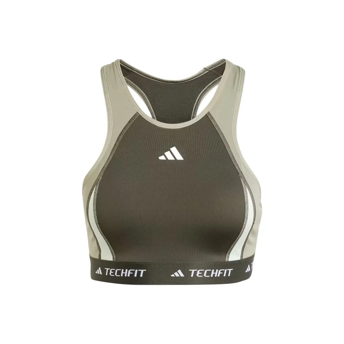 Adidas Free Shipping With AdiClub Techfit Medium-Support High-Neck Colorblock Bra