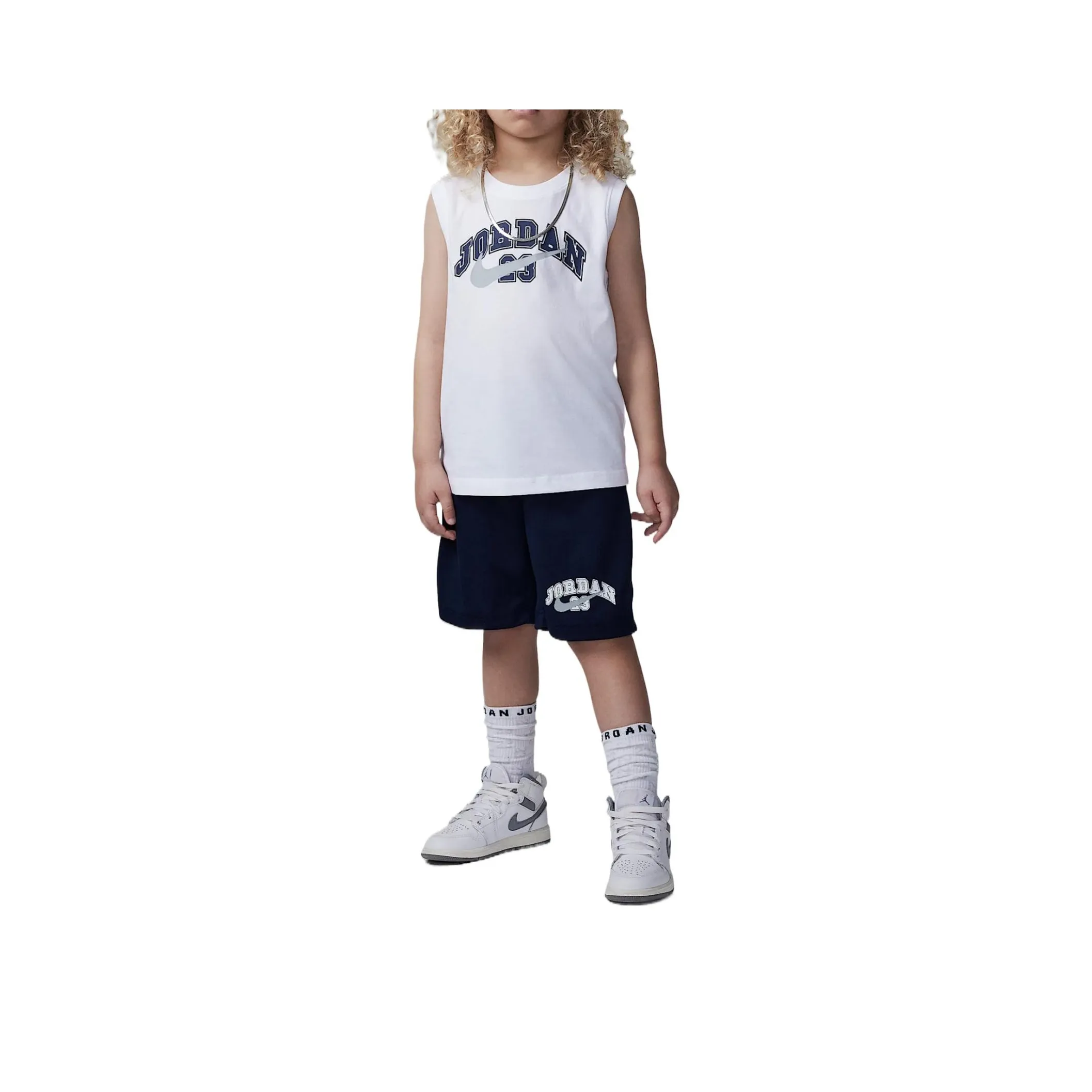 Джордан Повседневная спортивная одежда MVP23 Комплекты Темно-синий Детский возраст 3-7 лет