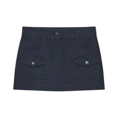ARITZIA Admiral/Морской синий Женские короткие юбки карго