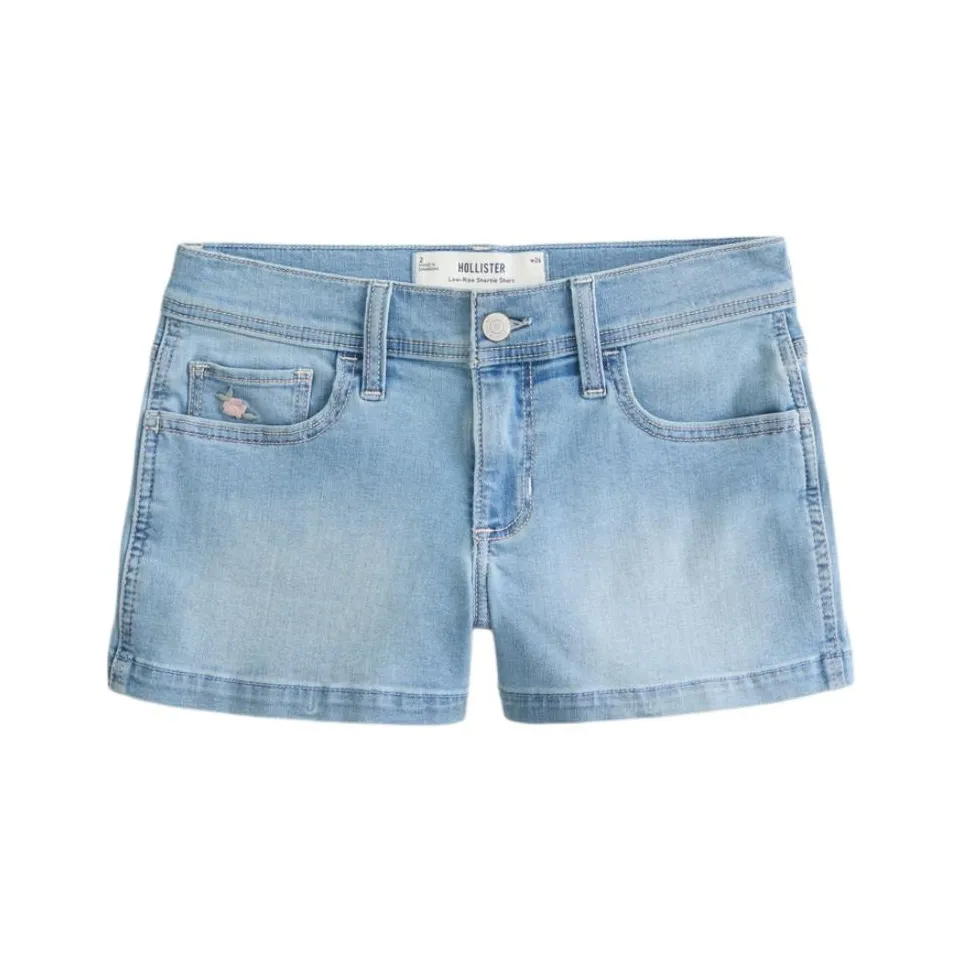 Hollister Джинсовые шорты Женские Светло-синие