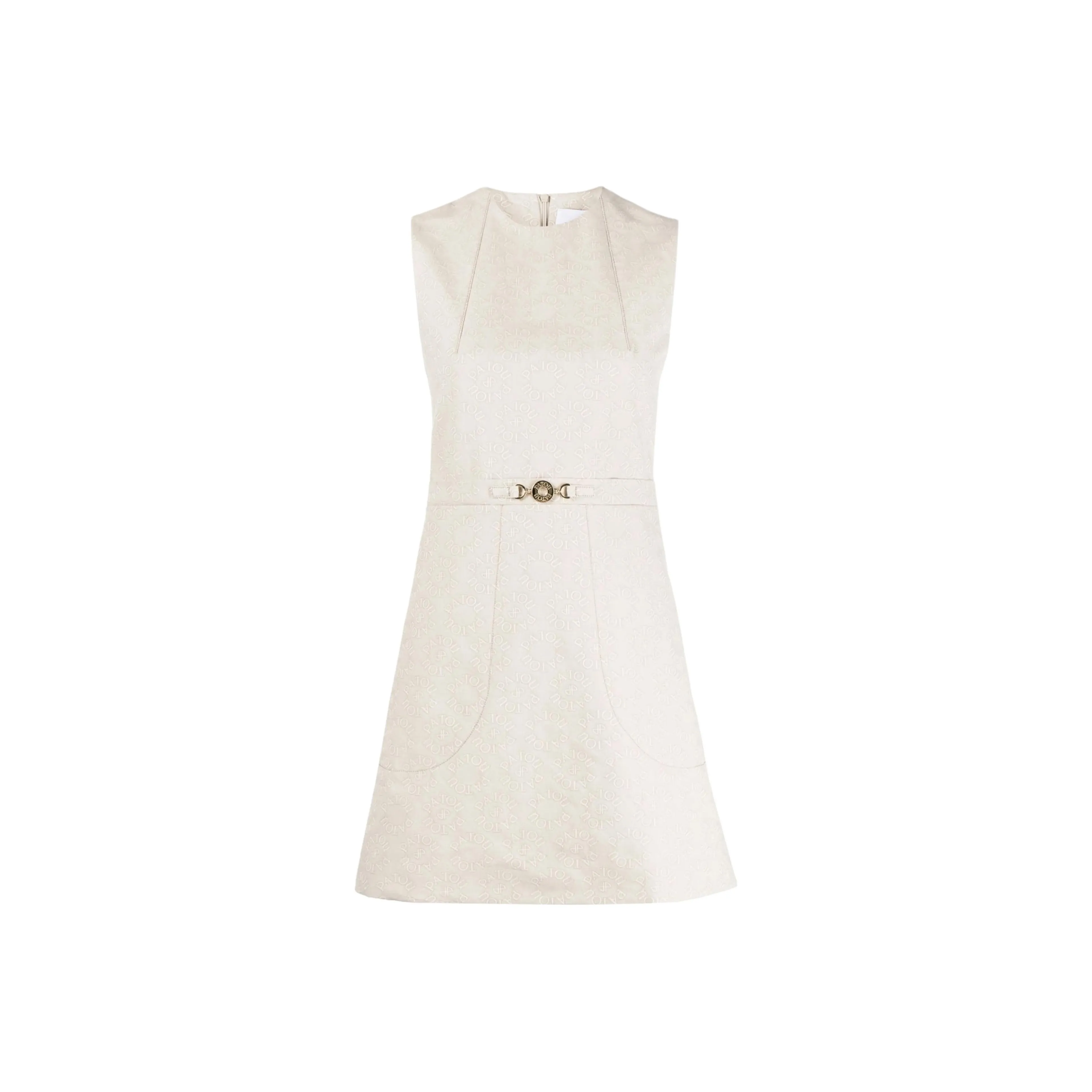 Patou Logo jacquard Cotton A line Minidress