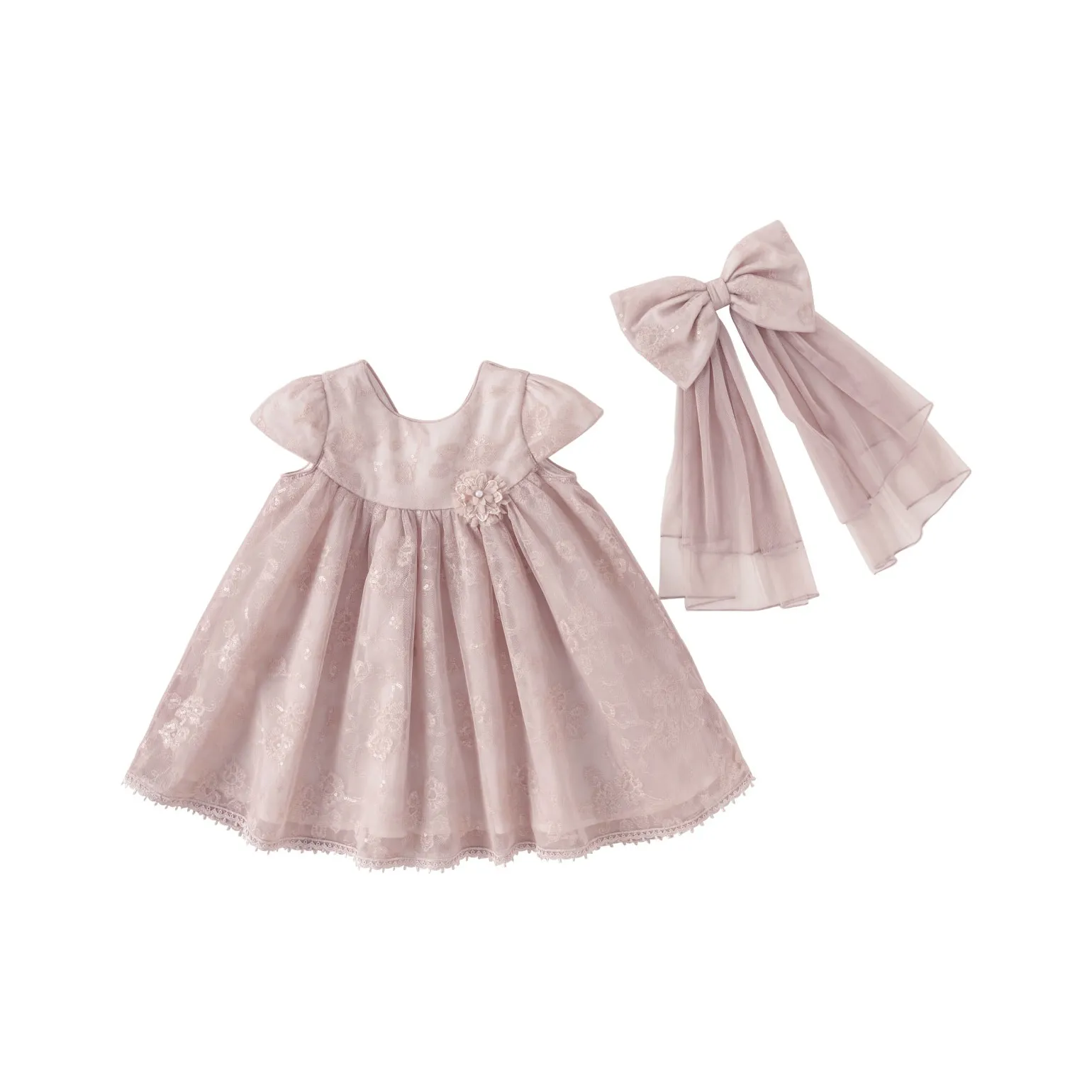 DAVE BELLA Платье Детское Пыльно-Розовый