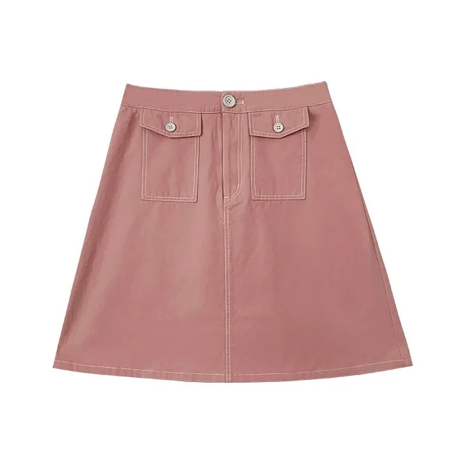 WUPODAMANVZHUANG Джинсовые короткие юбки Женские Розовый