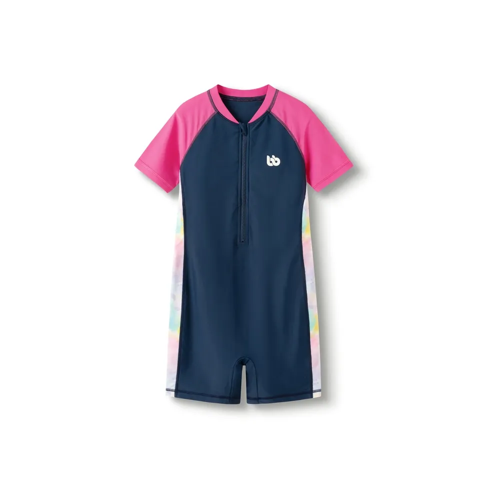 BALABALA Детский купальник для подростков синий с красным тоном