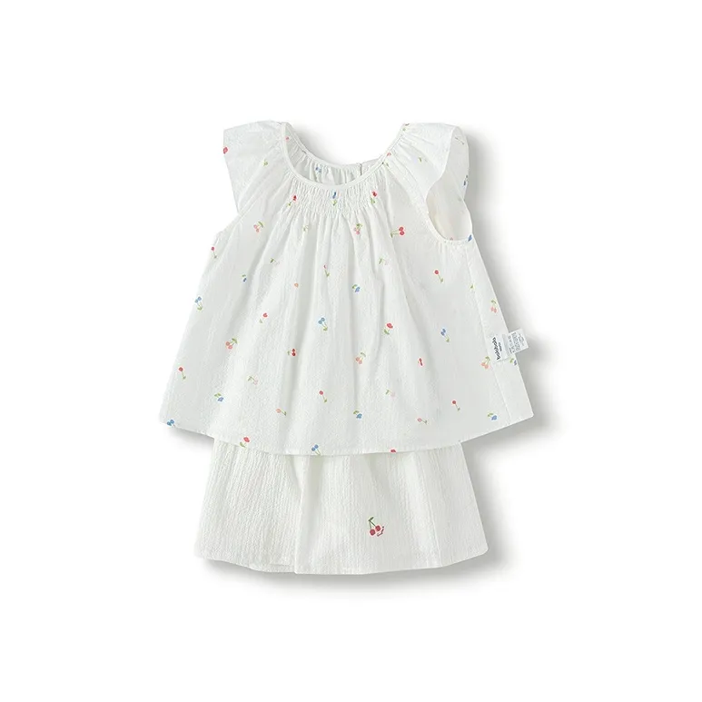 BALABALA Повседневная спортивная одежда SS25 Комплект Белый Красный Код 00316 Для малышей и детей дошкольного возраста