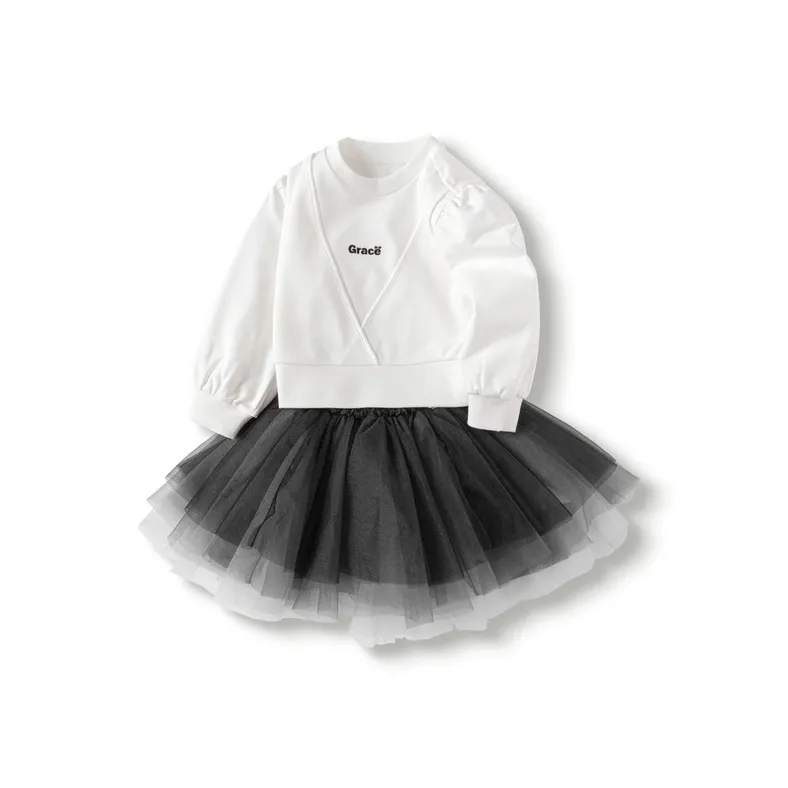 Детский комплект BALABALA для детей 3-7 лет с юбкой цвета экрю