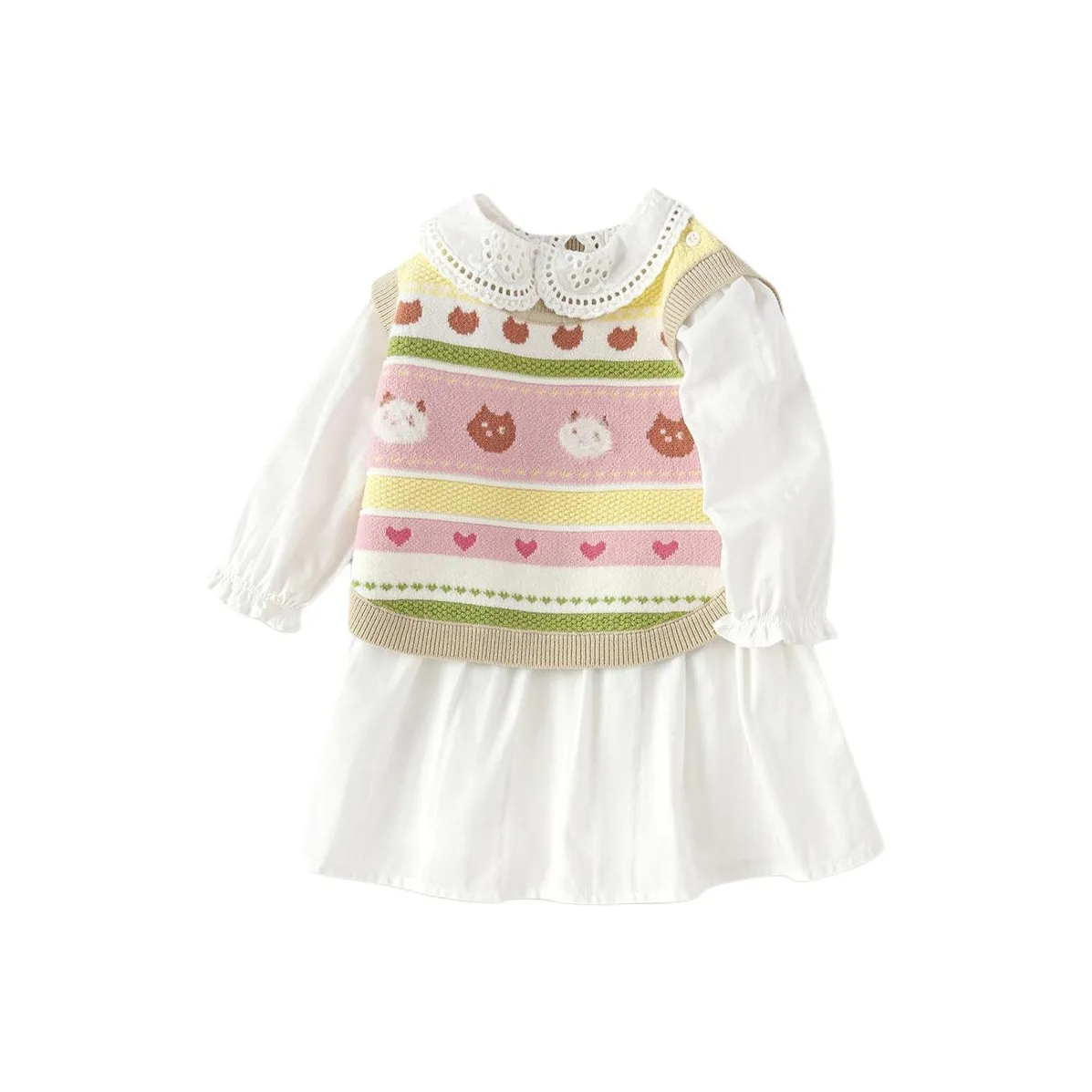 Комплект для малышей и детей дошкольного возраста BALABALA с юбкой цвета экрю