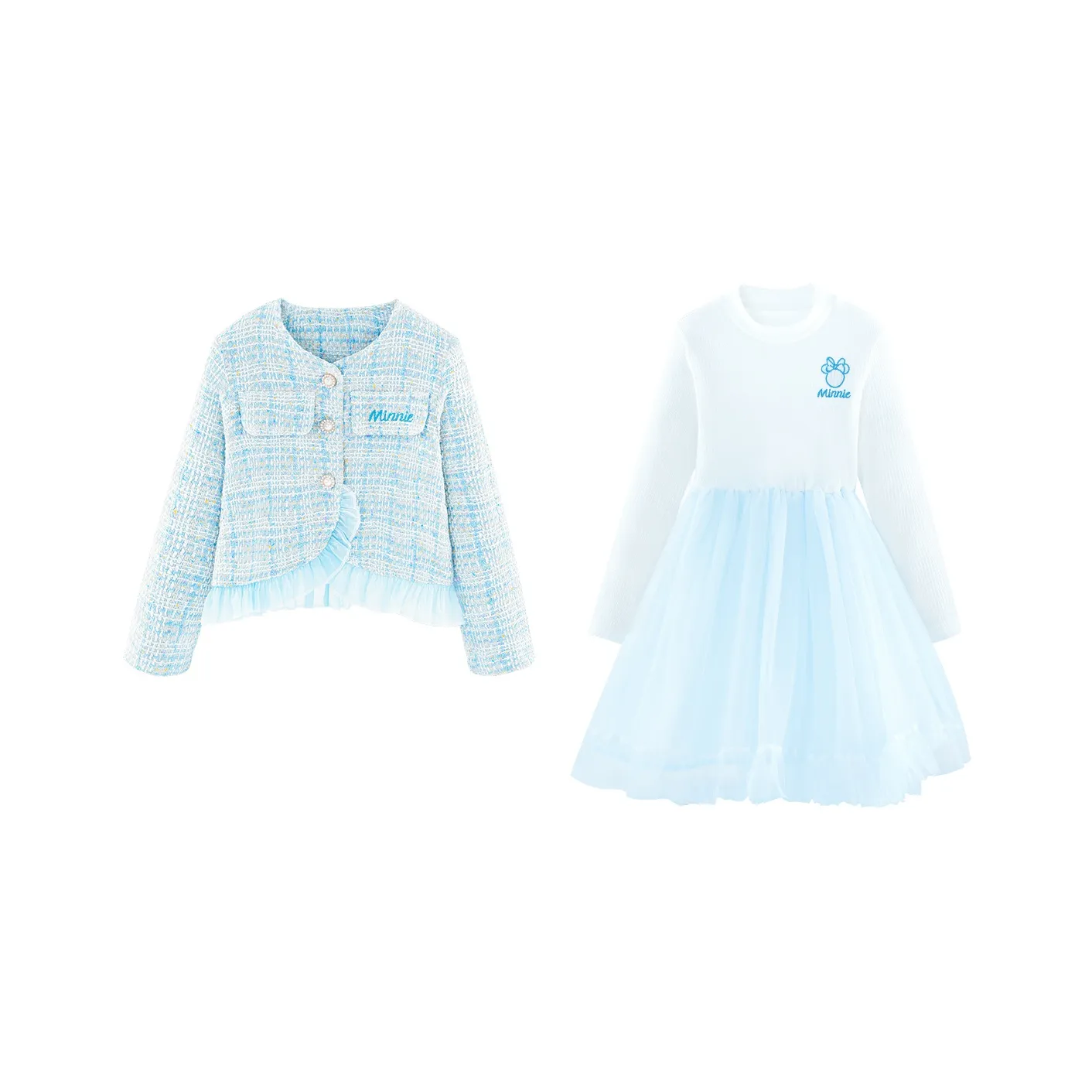 Детский комплект Disney с юбкой 3-7 лет синий