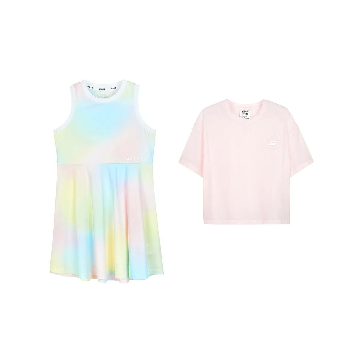 Skechers Kids Платье Элегантное Призрачное Rainbow Full С принтом Подростки