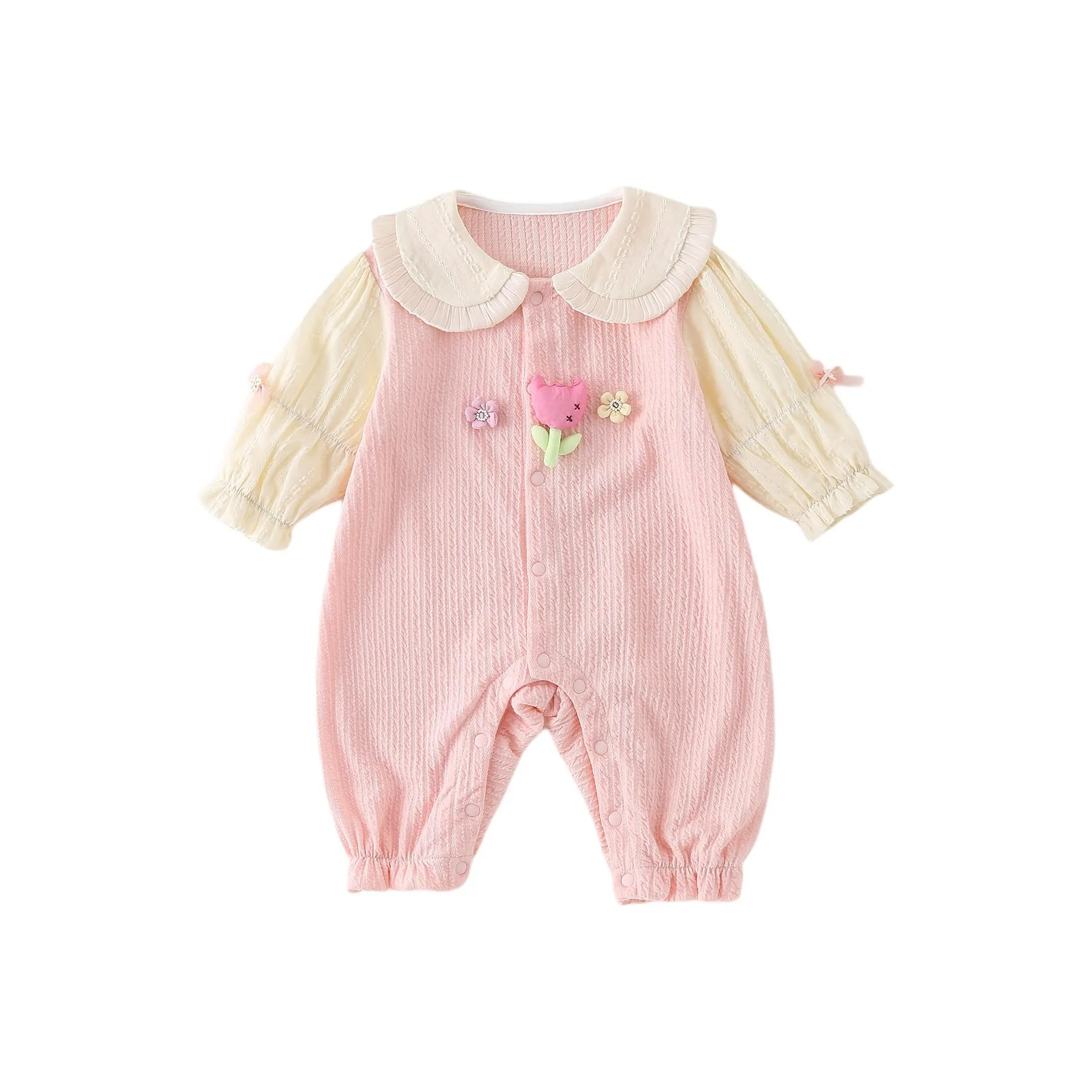 XiaoJinBu Комбинезон Ярко-розовый для младенцев и малышей