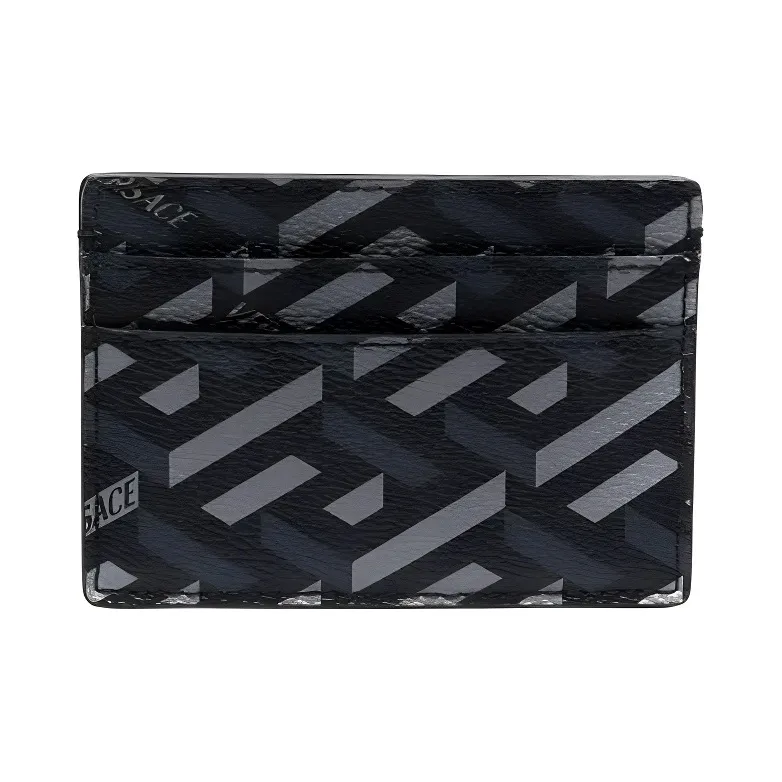 FANSIZHE VERSACE Кожа Держатель для карт Держатель для карт Мужской Черный Серый