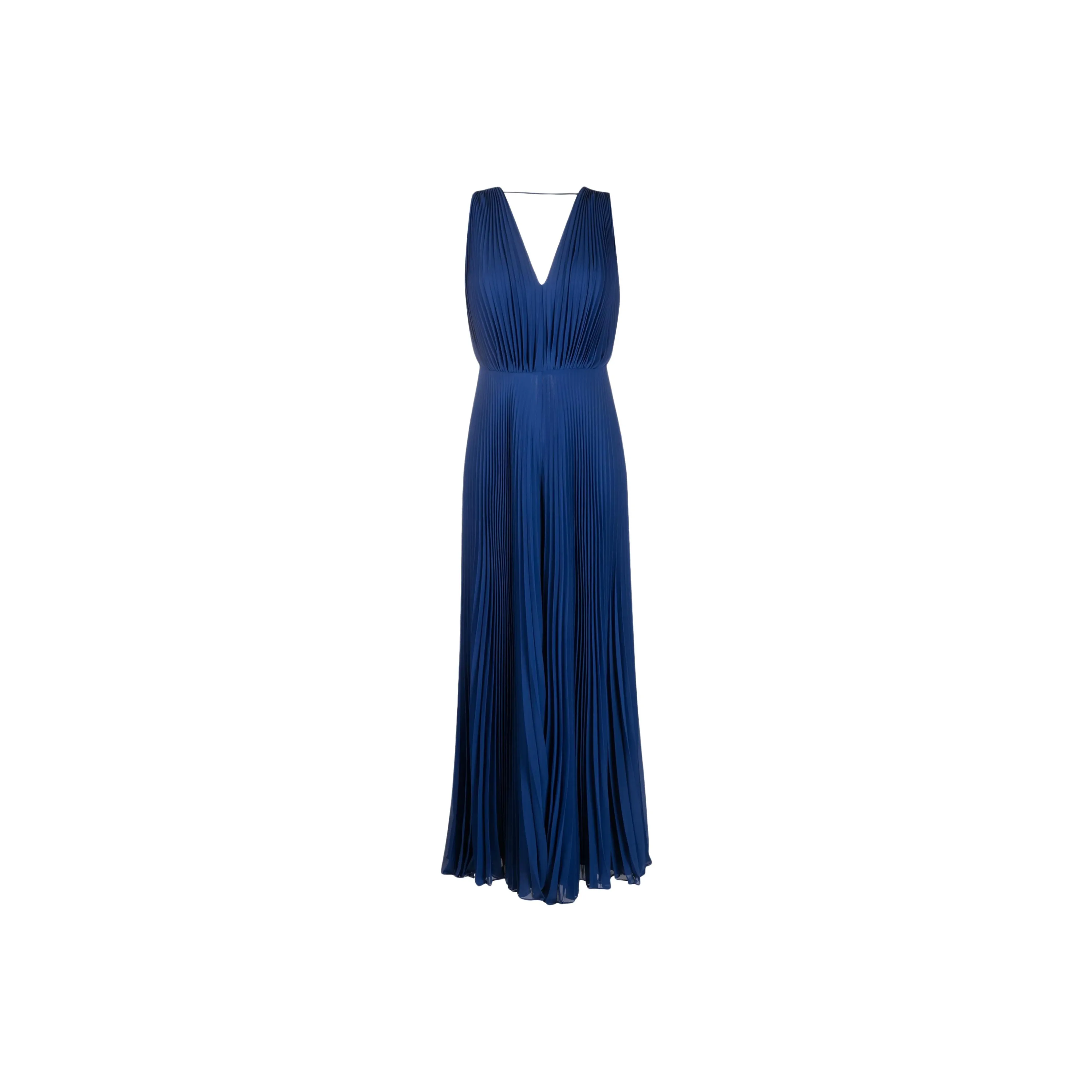 Max Mara V Neck Pleated Dress