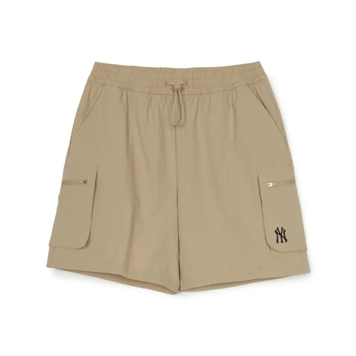 Mlb Base Logo Gofcore New York Yankees Карго Шорты Женские Песочно-Желтые