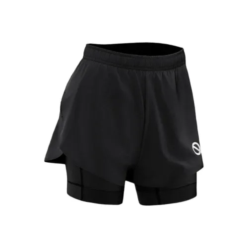 Qinkung Черные Женские Спортивные Шорты